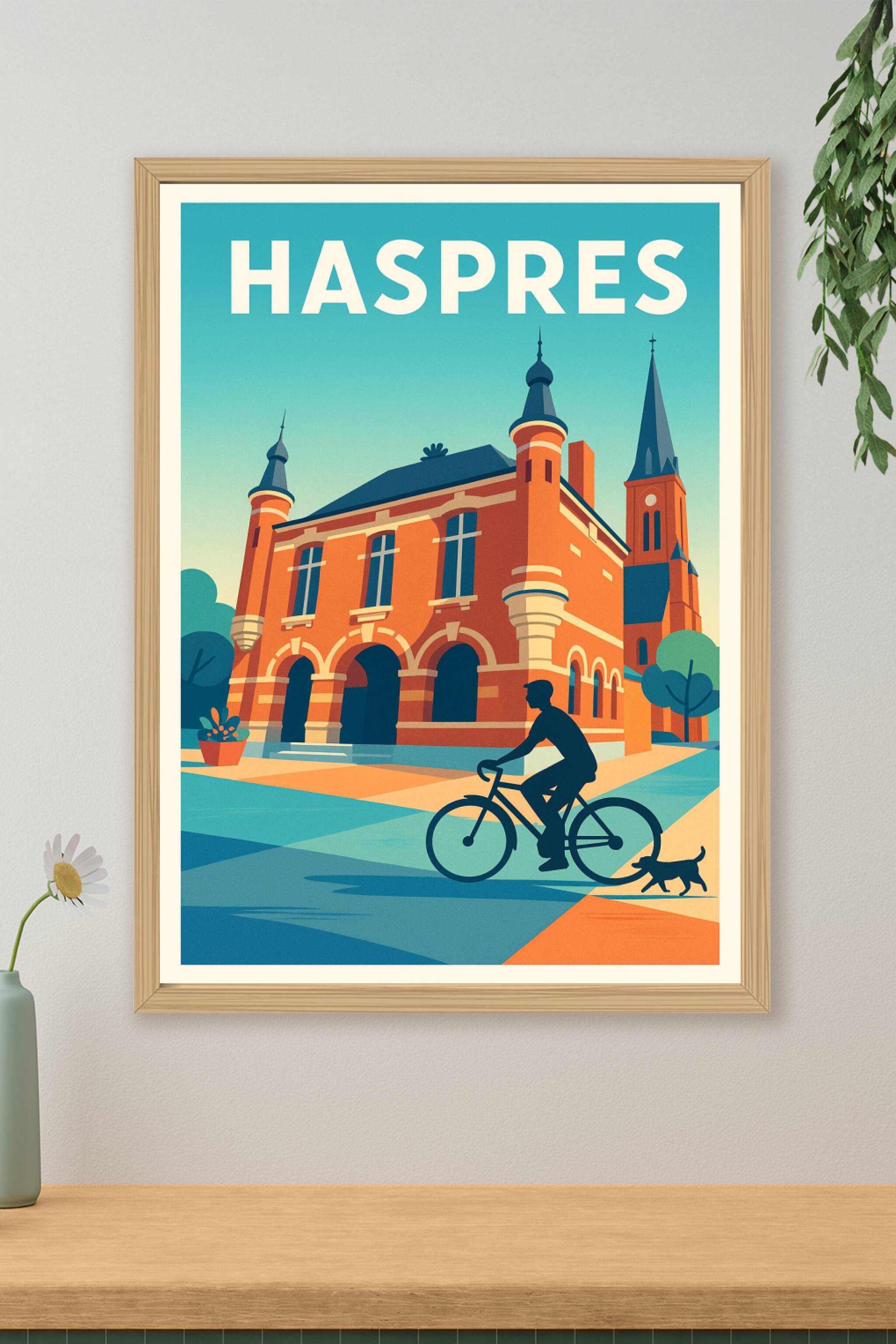 Affiche de Haspres - Charme et sérénité à vélo