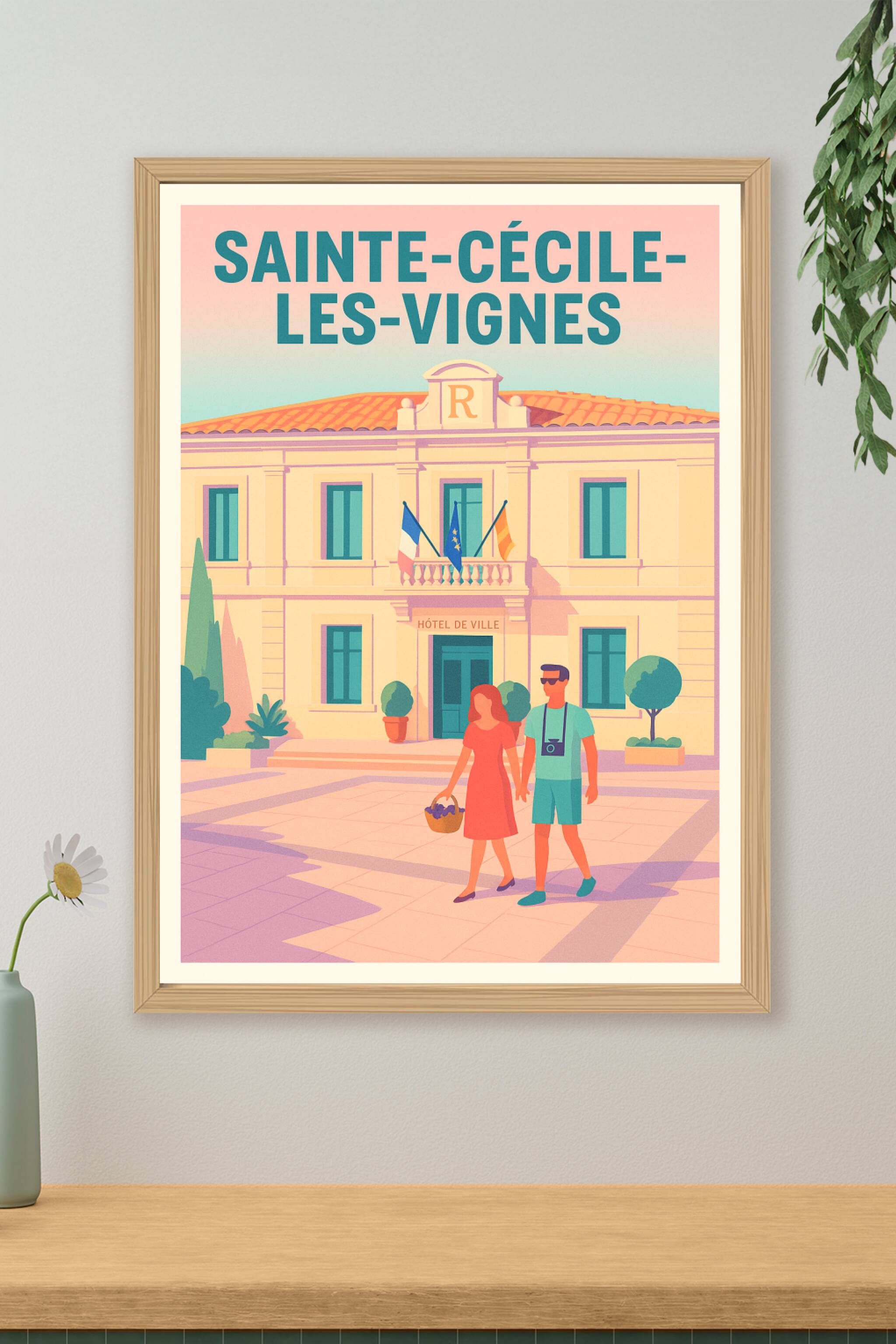 Affiche de Sainte-Cécile-les-Vignes - Charme et douceur provençale au cœur de la ville