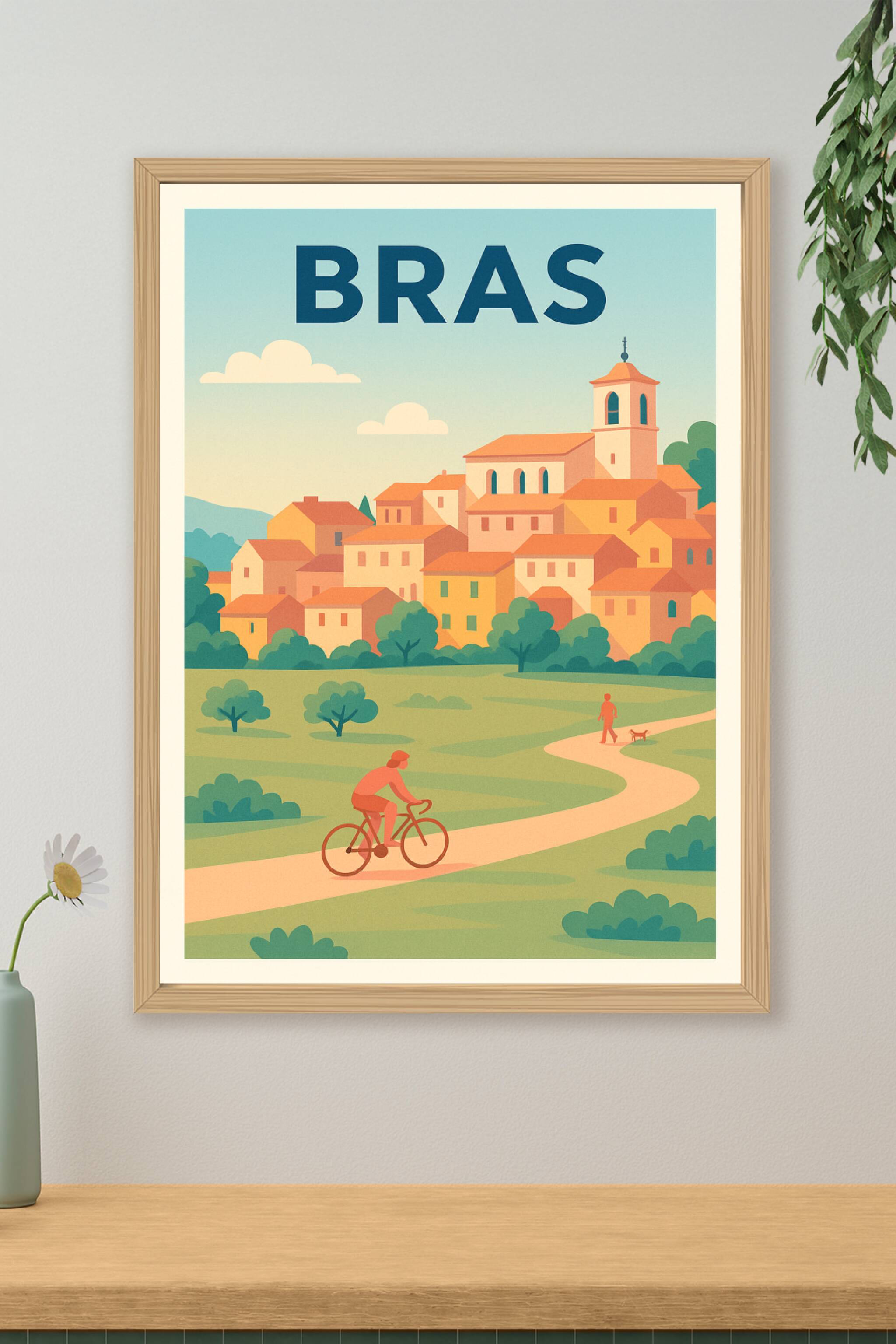 Affiche de Bras - L'élégance tranquille d'un village provençal