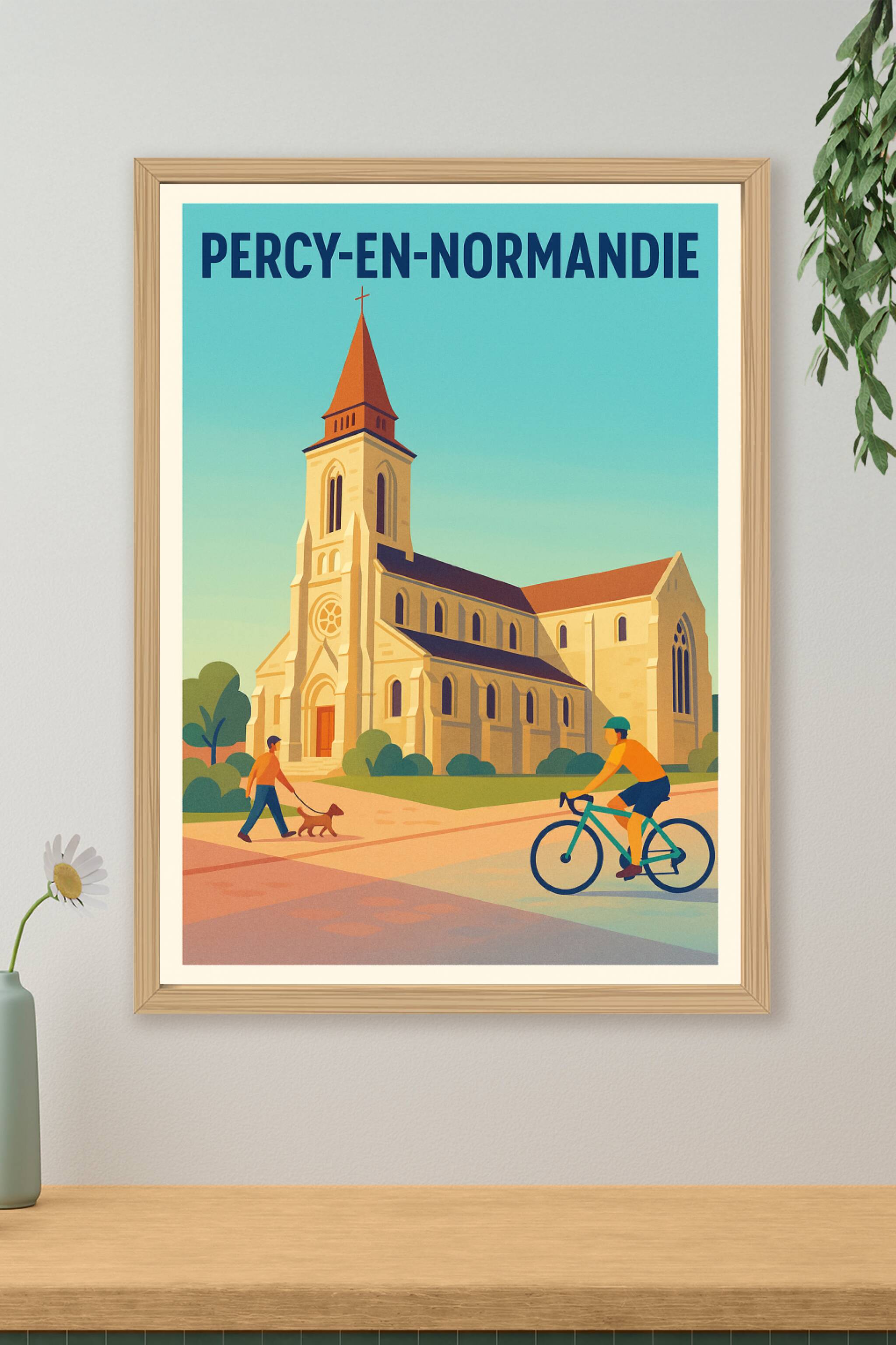 Affiche de Percy-en-Normandie - Charme et douceur de vivre normande