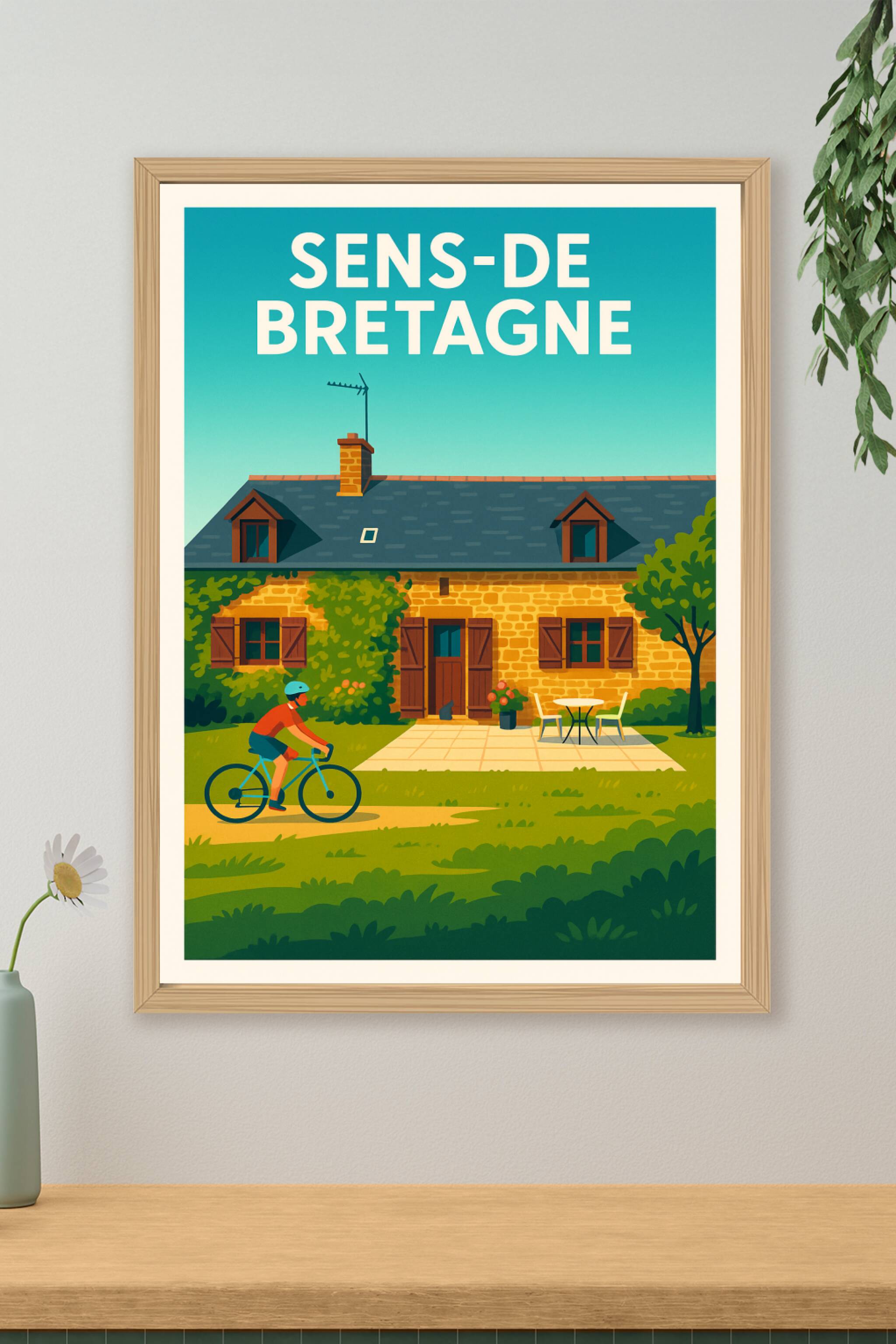 Affiche de Sens-de-Bretagne - Charme et Sérénité à la Campagne