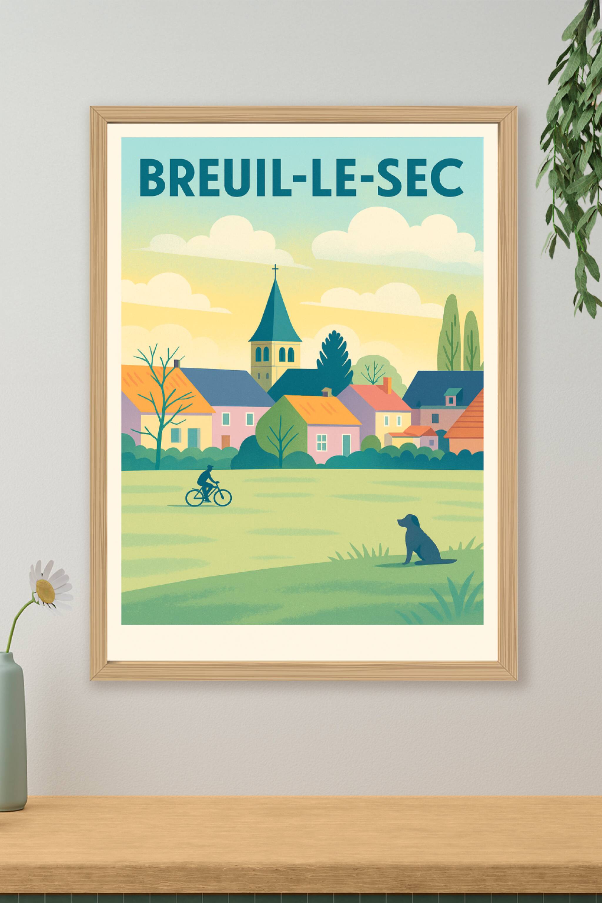 Affiche de Breuil-le-Sec - Harmonie rurale et douceur de vivre