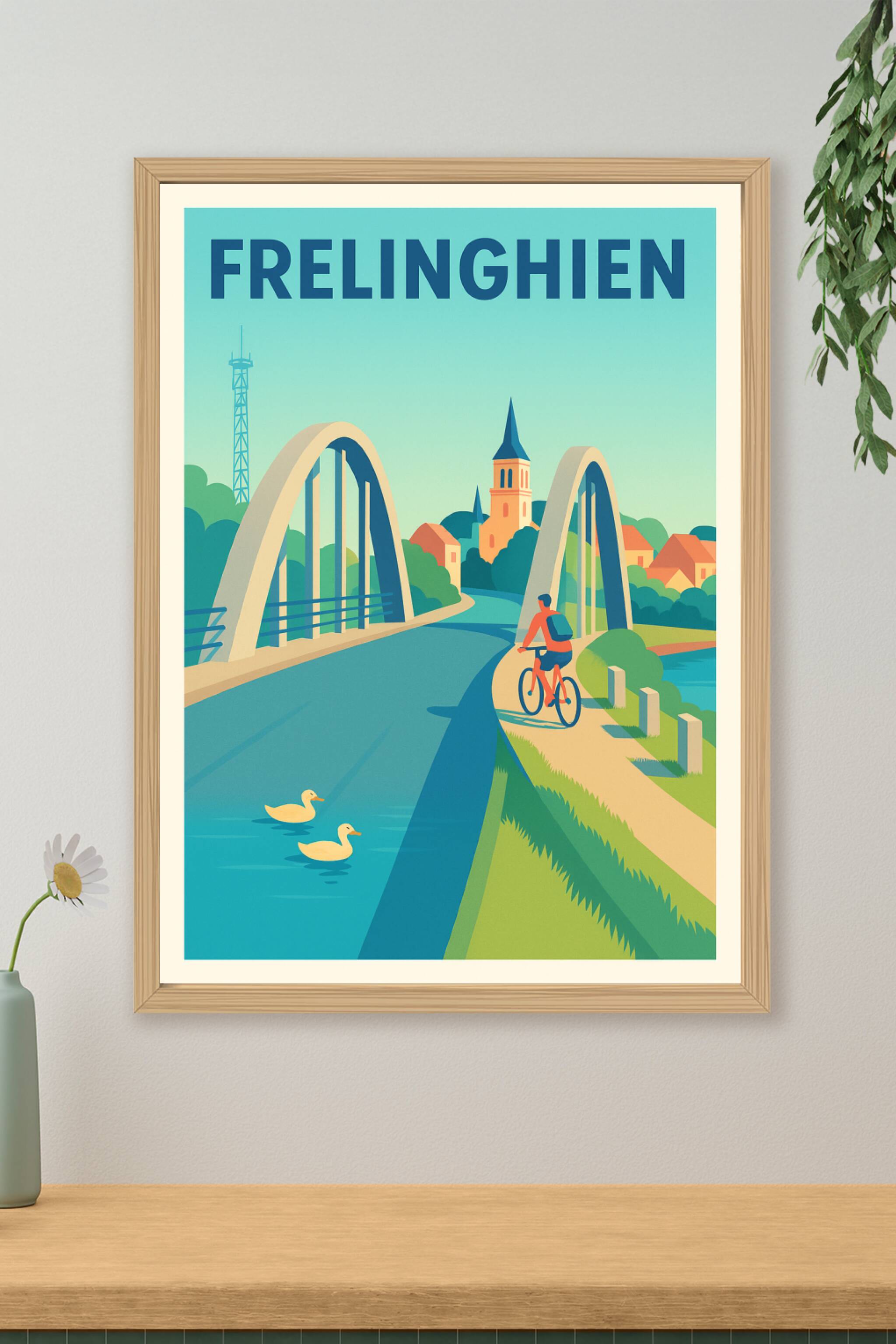 Affiche de Frelinghien - Sérénité sur les bords du canal
