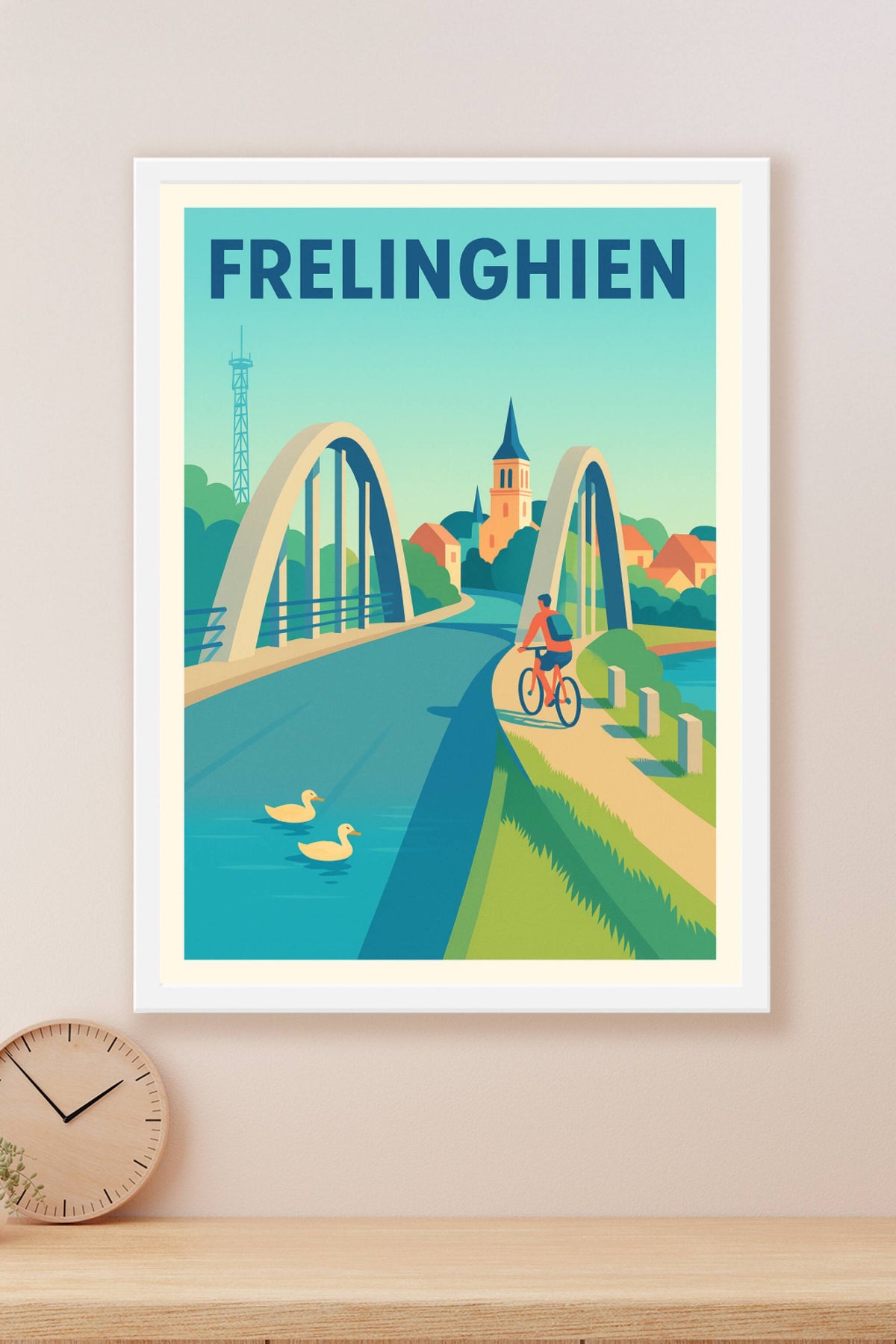 Affiche de Frelinghien - Sérénité sur les bords du canal