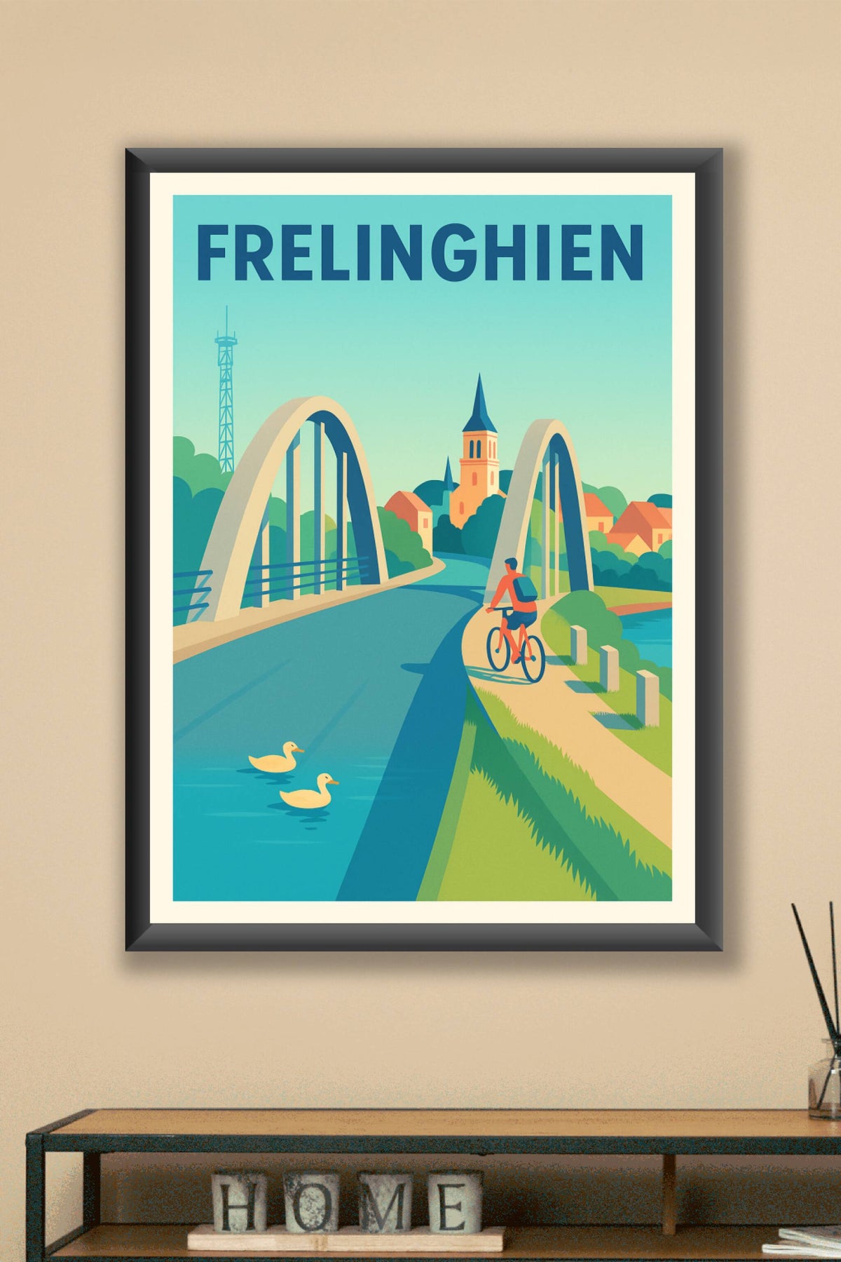 Affiche de Frelinghien - Sérénité sur les bords du canal