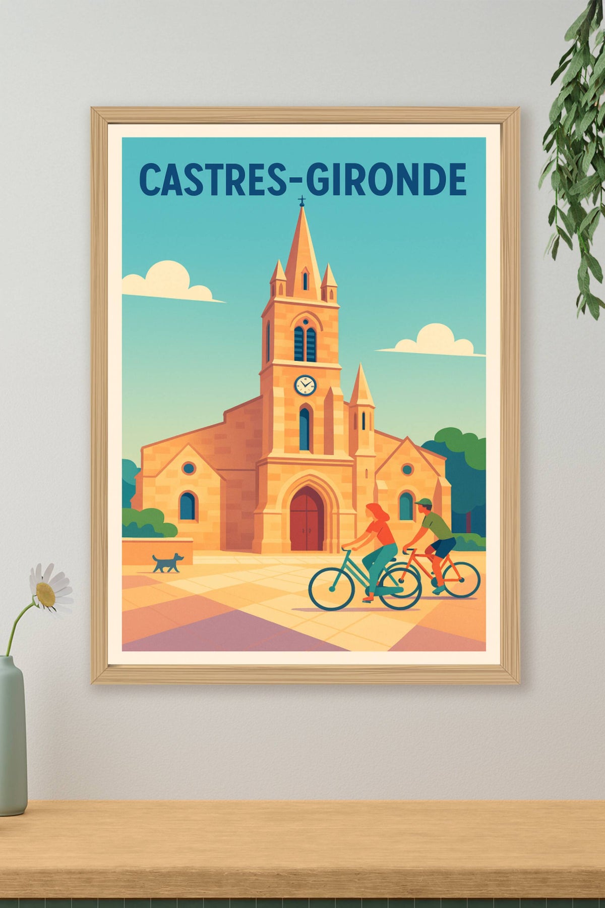 Affiche de Castres-Gironde - L'élégance architecturale au cœur du village