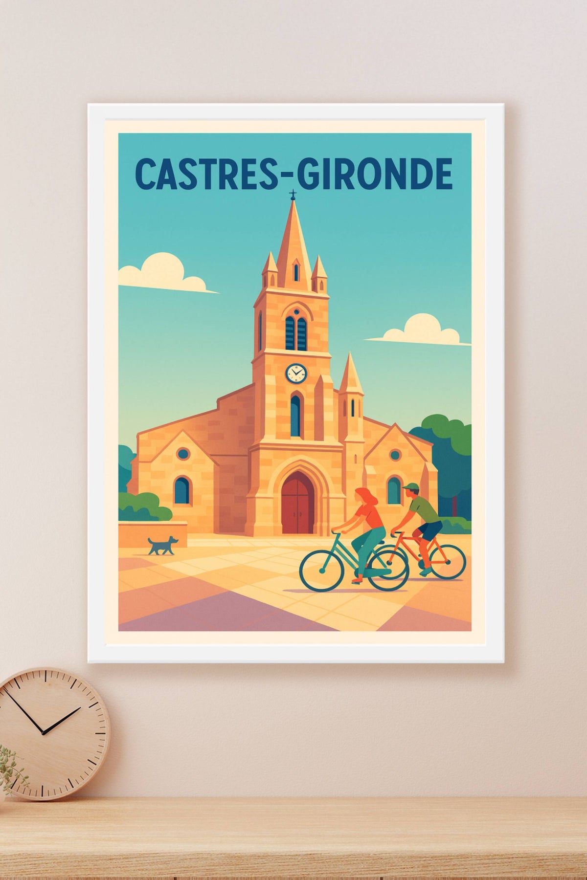 Affiche de Castres-Gironde - L'élégance architecturale au cœur du village