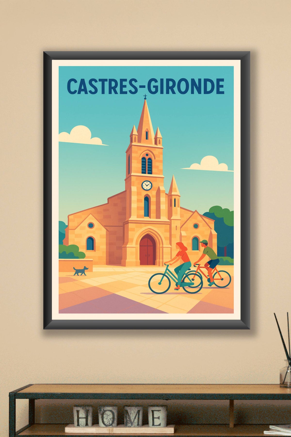 Affiche de Castres-Gironde - L'élégance architecturale au cœur du village
