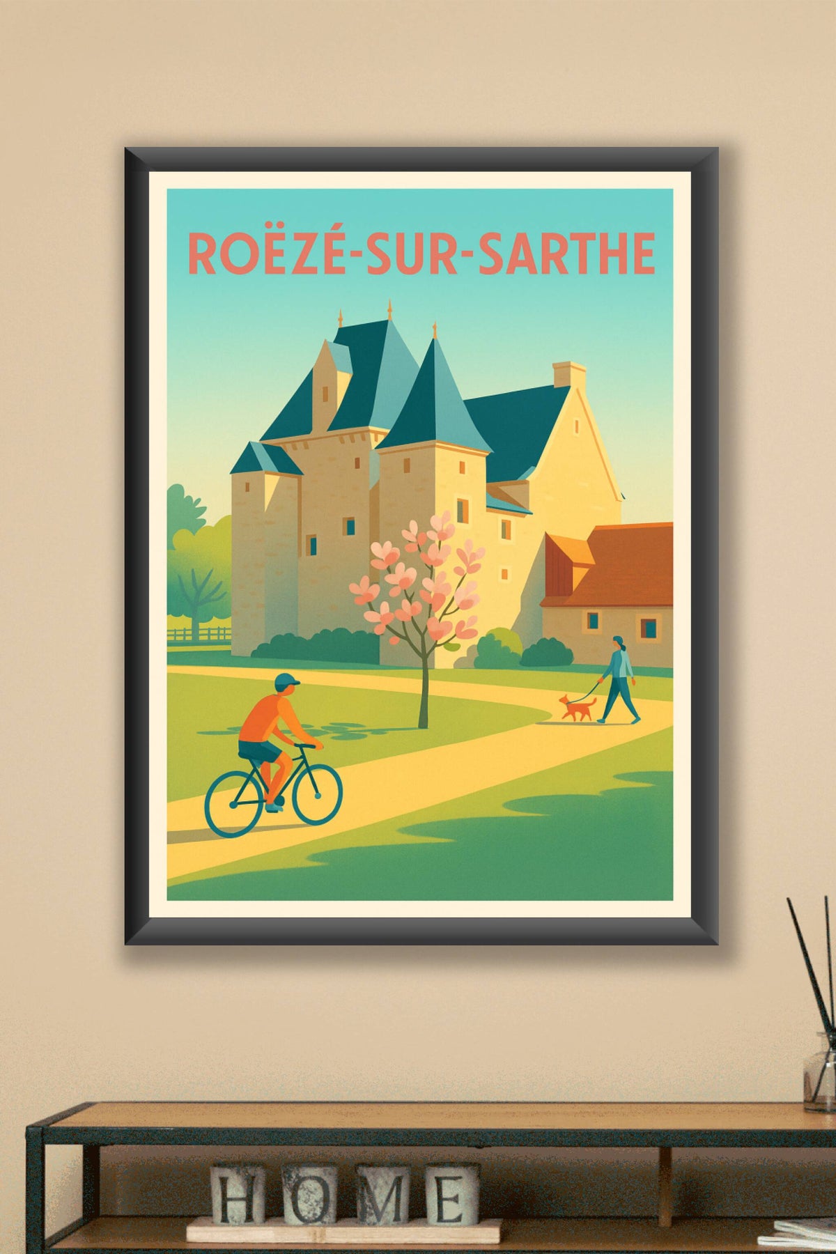 Affiche de Roëzé-sur-Sarthe - L'élégance intemporelle au cœur de la nature