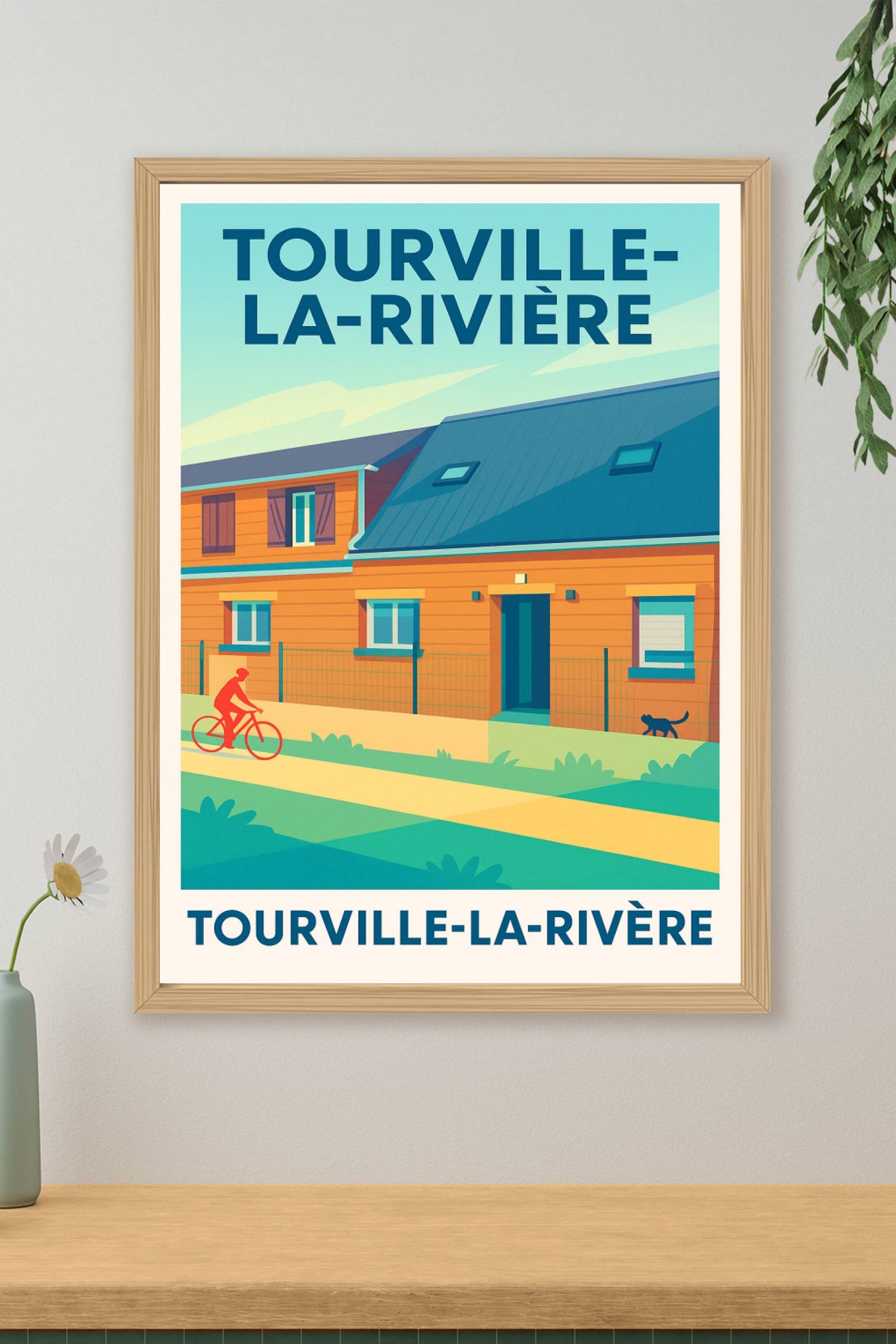 Affiche de Tourville-la-Rivière - Charme paisible en bord de vallée