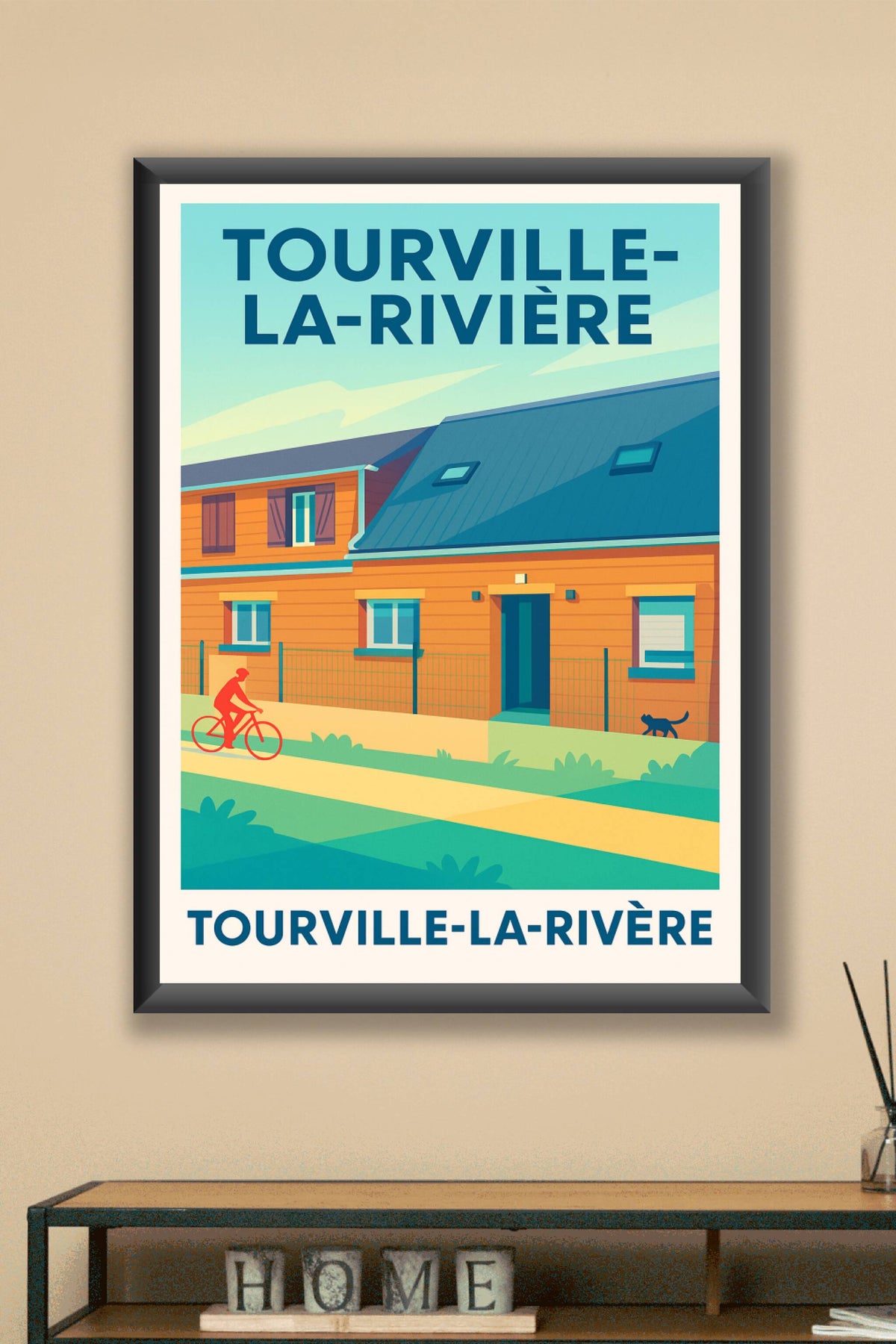 Affiche de Tourville-la-Rivière - Charme paisible en bord de vallée