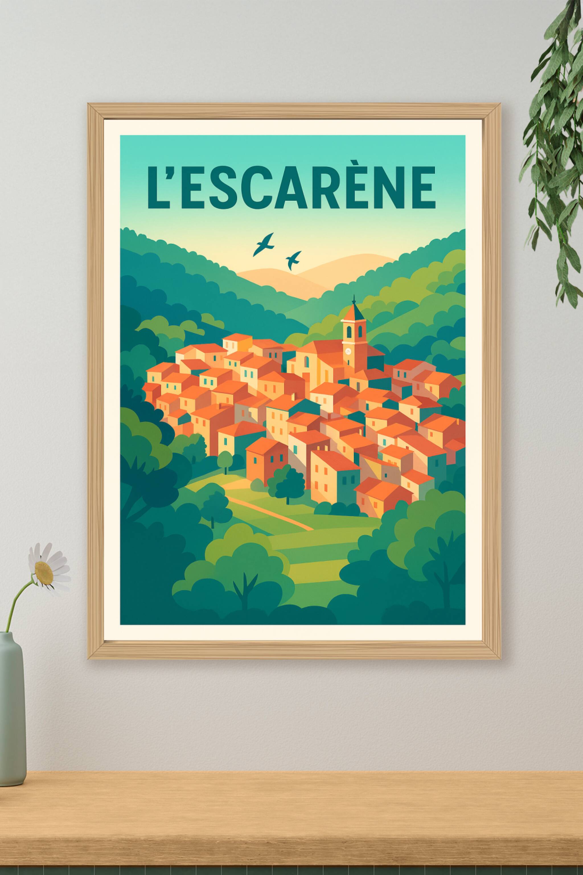 Affiche de L'Escarène - Charme et sérénité au cœur des collines