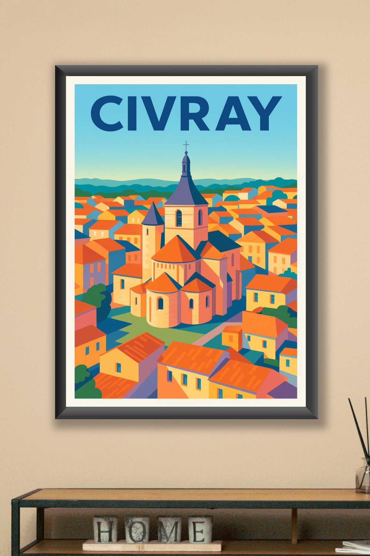 Affiche de Civray - Vue emblématique et charme authentique