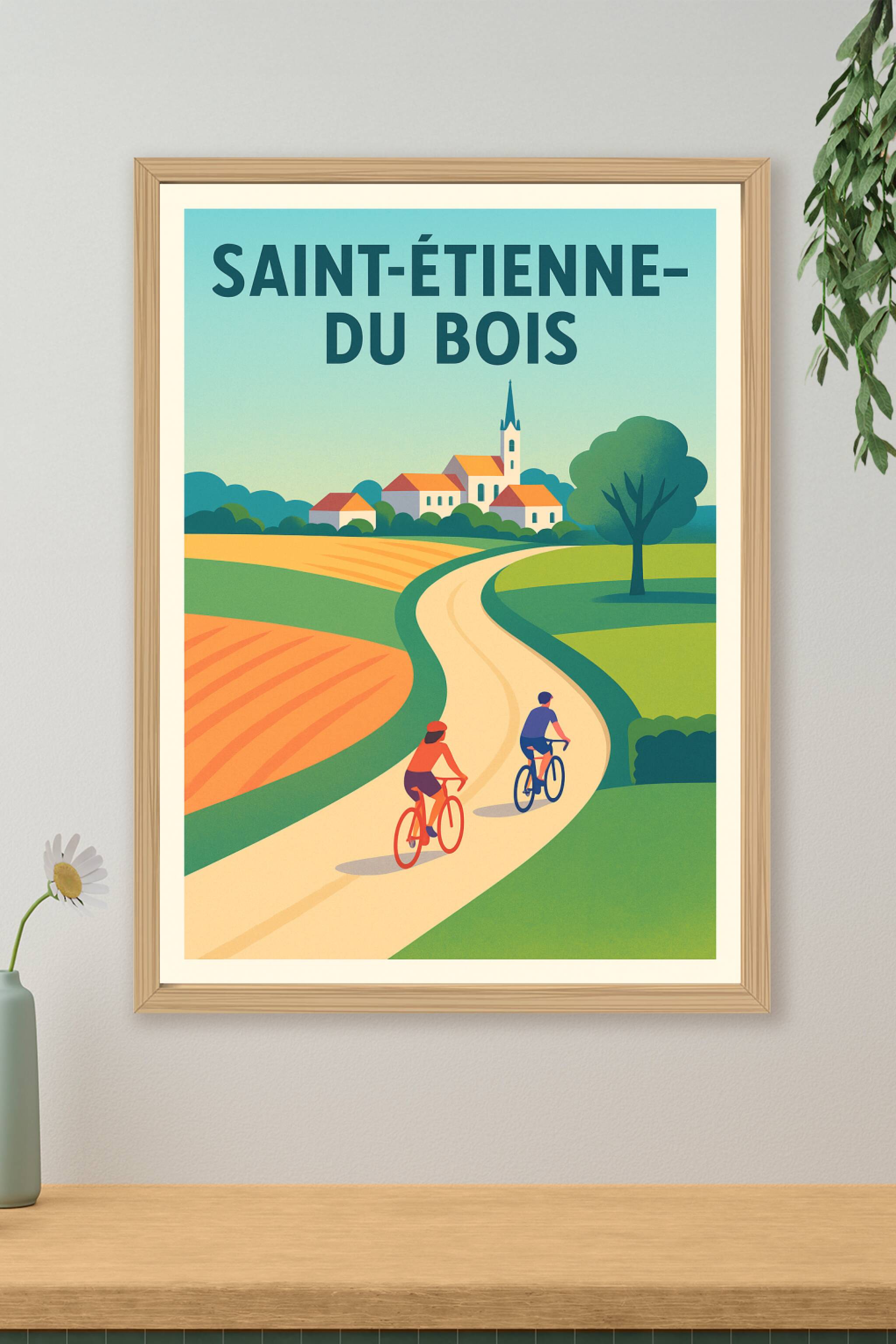 Affiche de Saint-Étienne-du-Bois - Balade champêtre à vélo