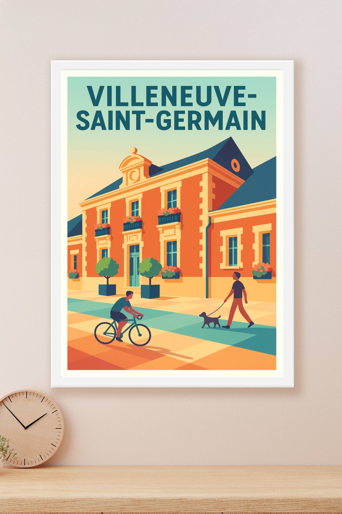 Affiche de Villeneuve-Saint-Germain - Charme architectural et douceur de vie