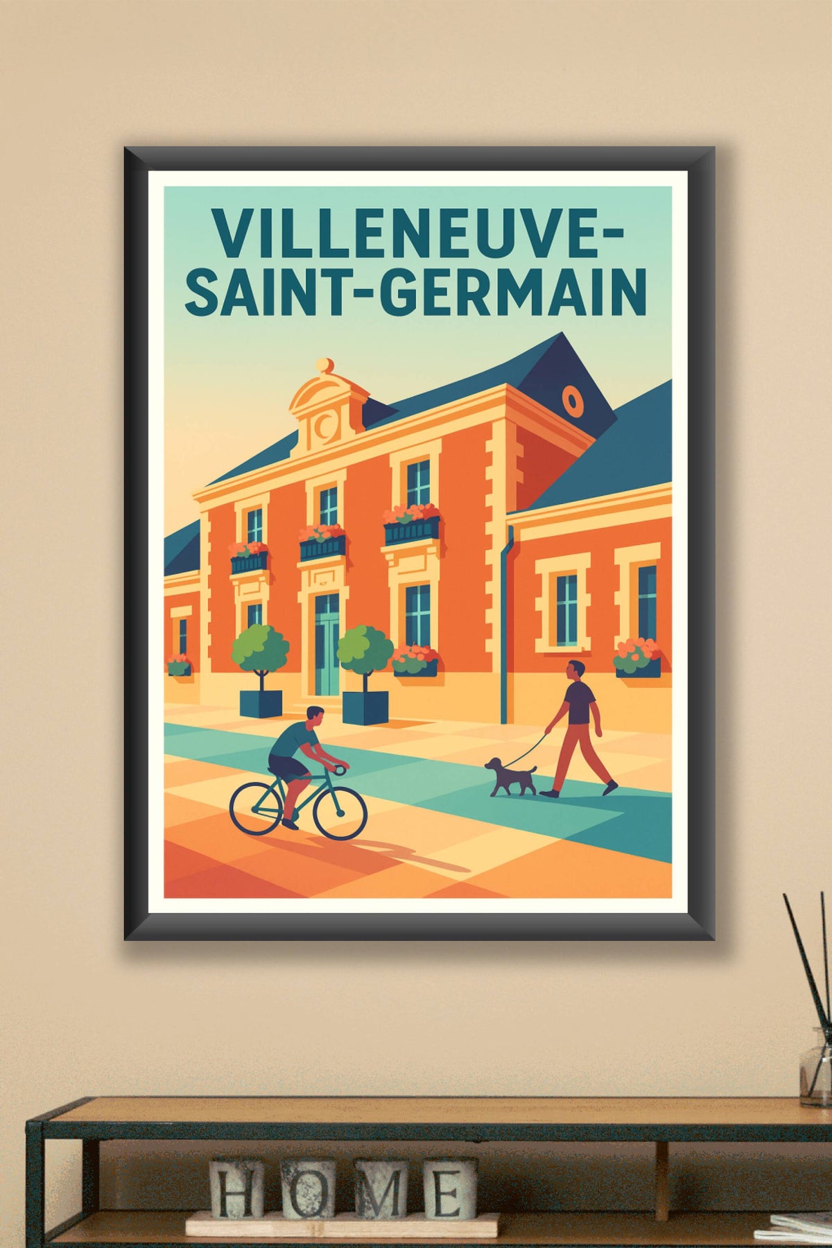 Affiche de Villeneuve-Saint-Germain - Charme architectural et douceur de vie