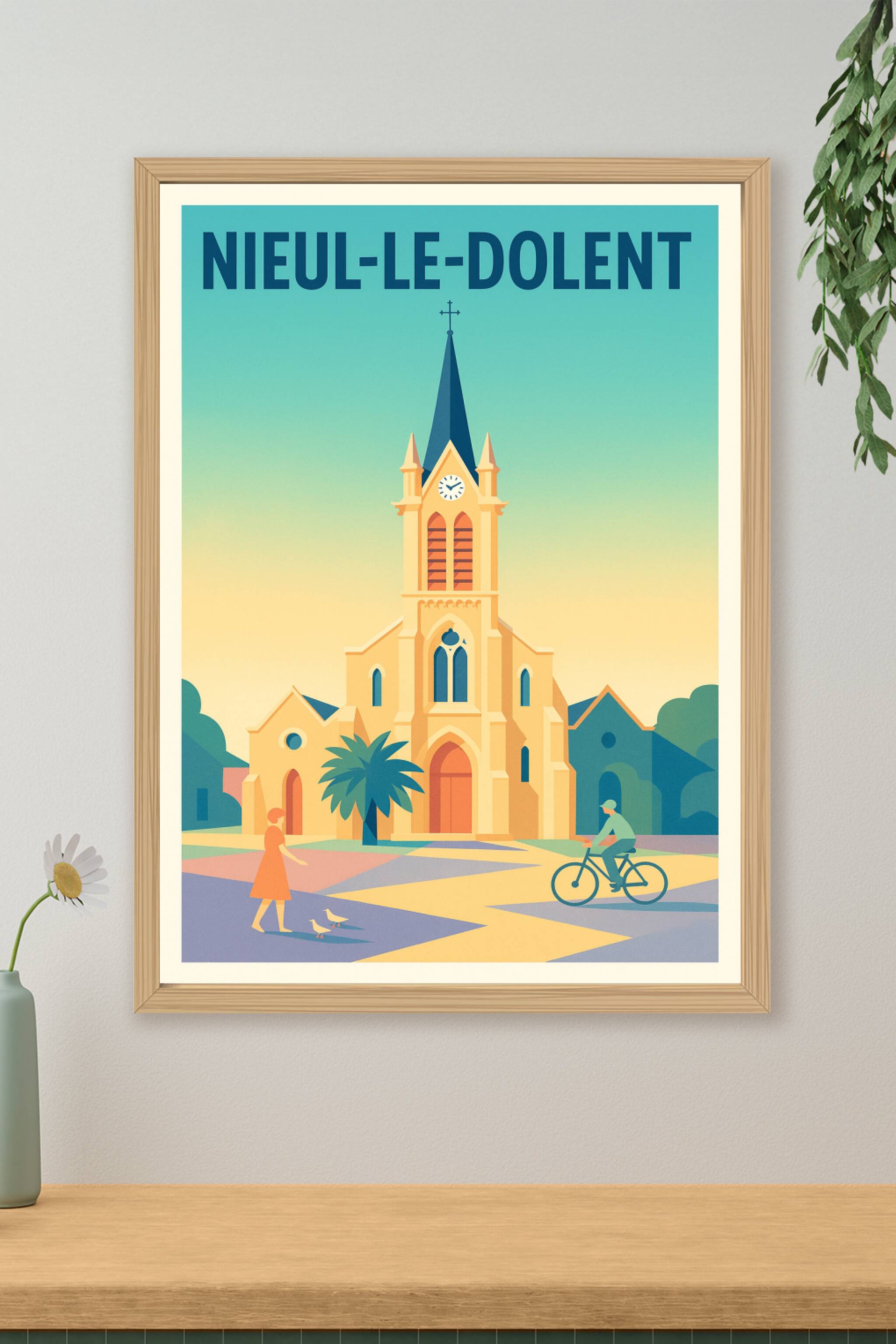 Affiche de Nieul-le-Dolent - L'élégance paisible du clocher