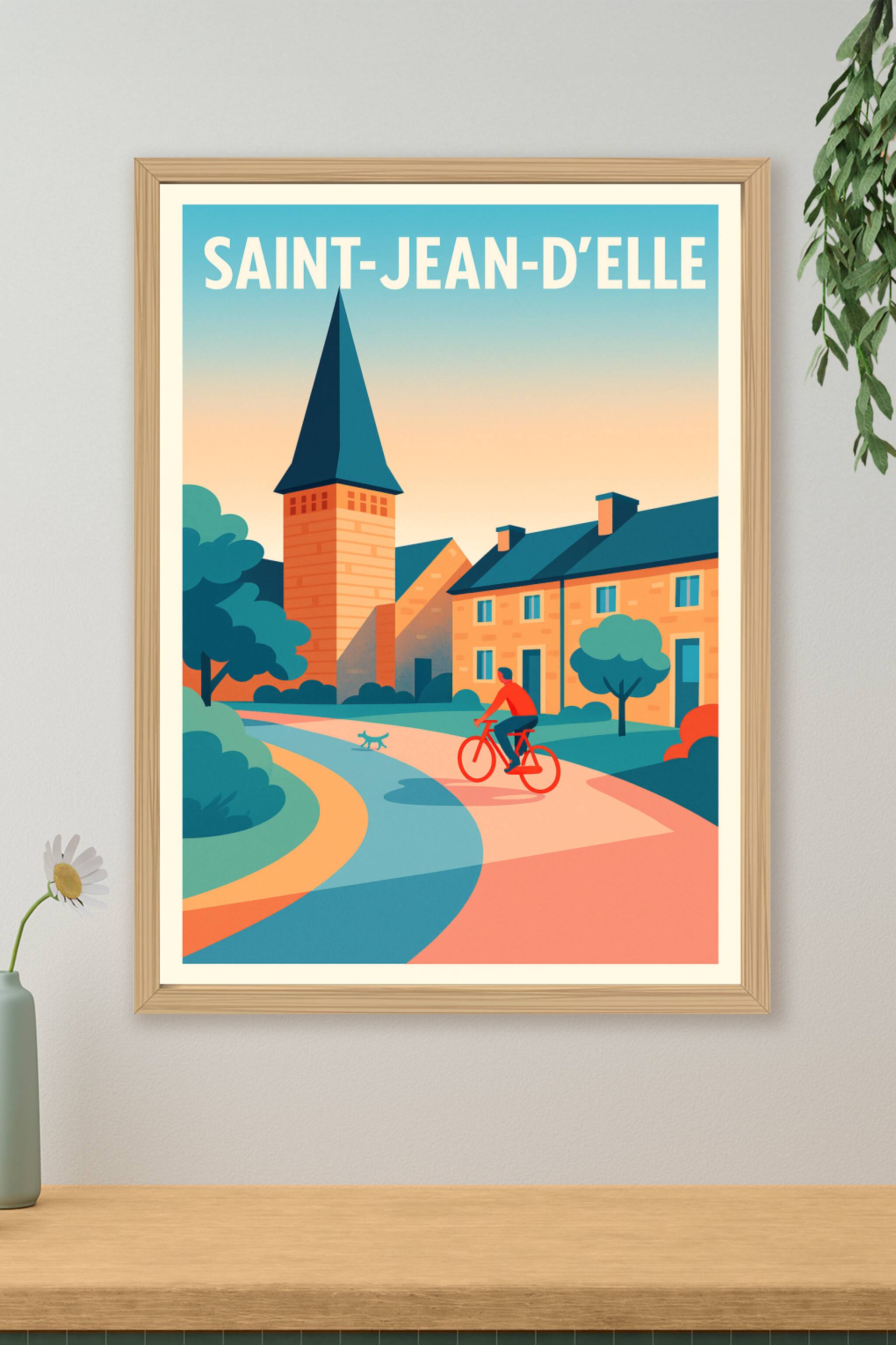 Affiche de Saint-Jean-d'Elle - Charme et Sérénité à vélo