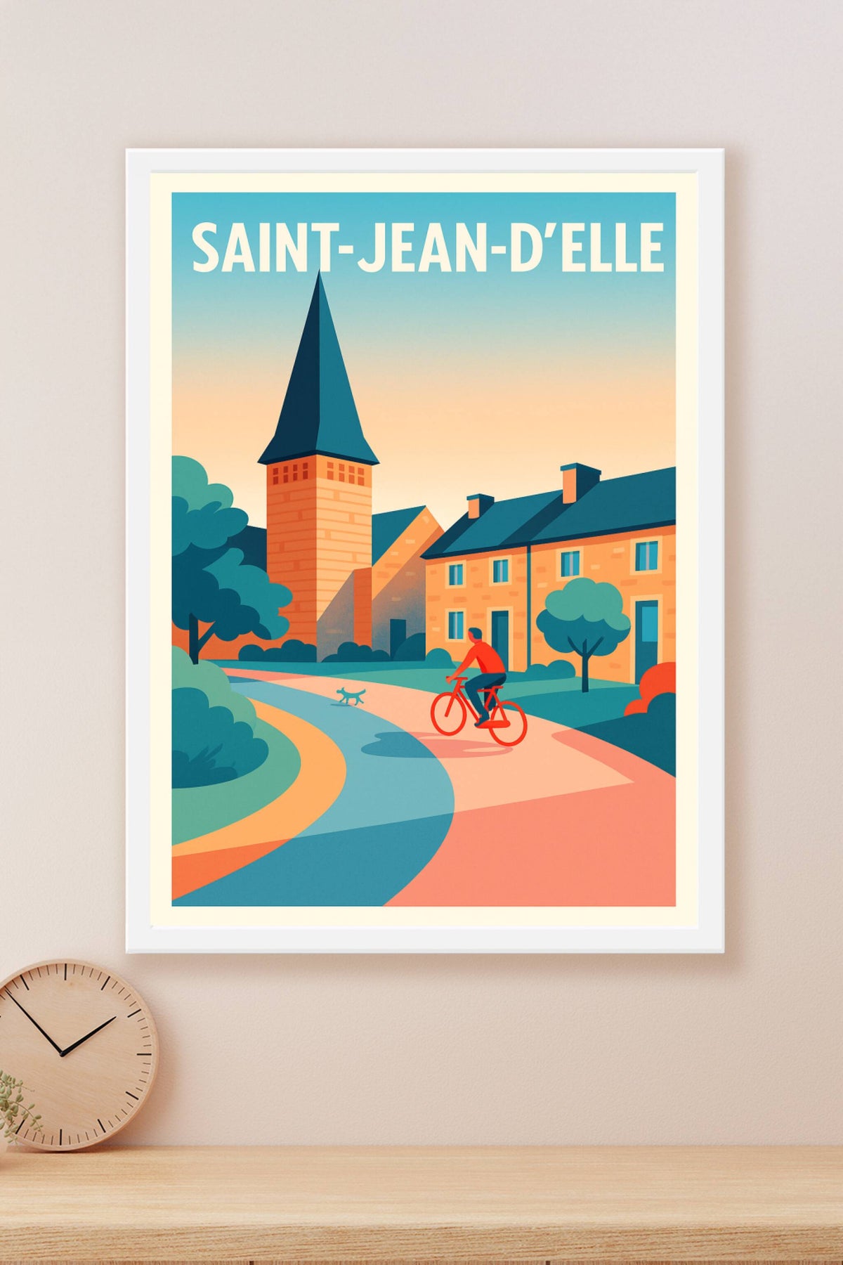 Affiche de Saint-Jean-d'Elle - Charme et Sérénité à vélo