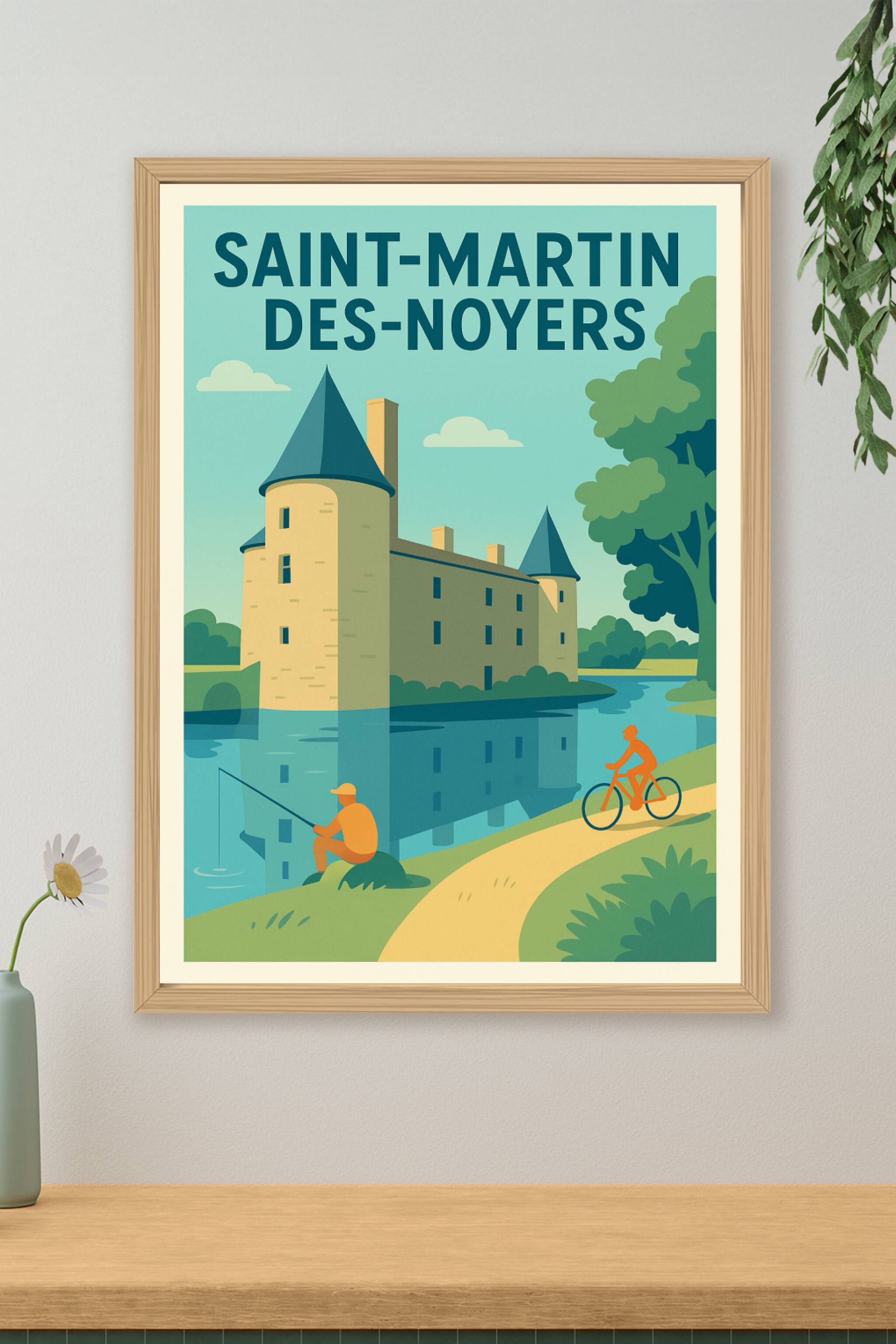 Affiche de Saint-Martin-des-Noyers - Charme et nature au fil de l'eau