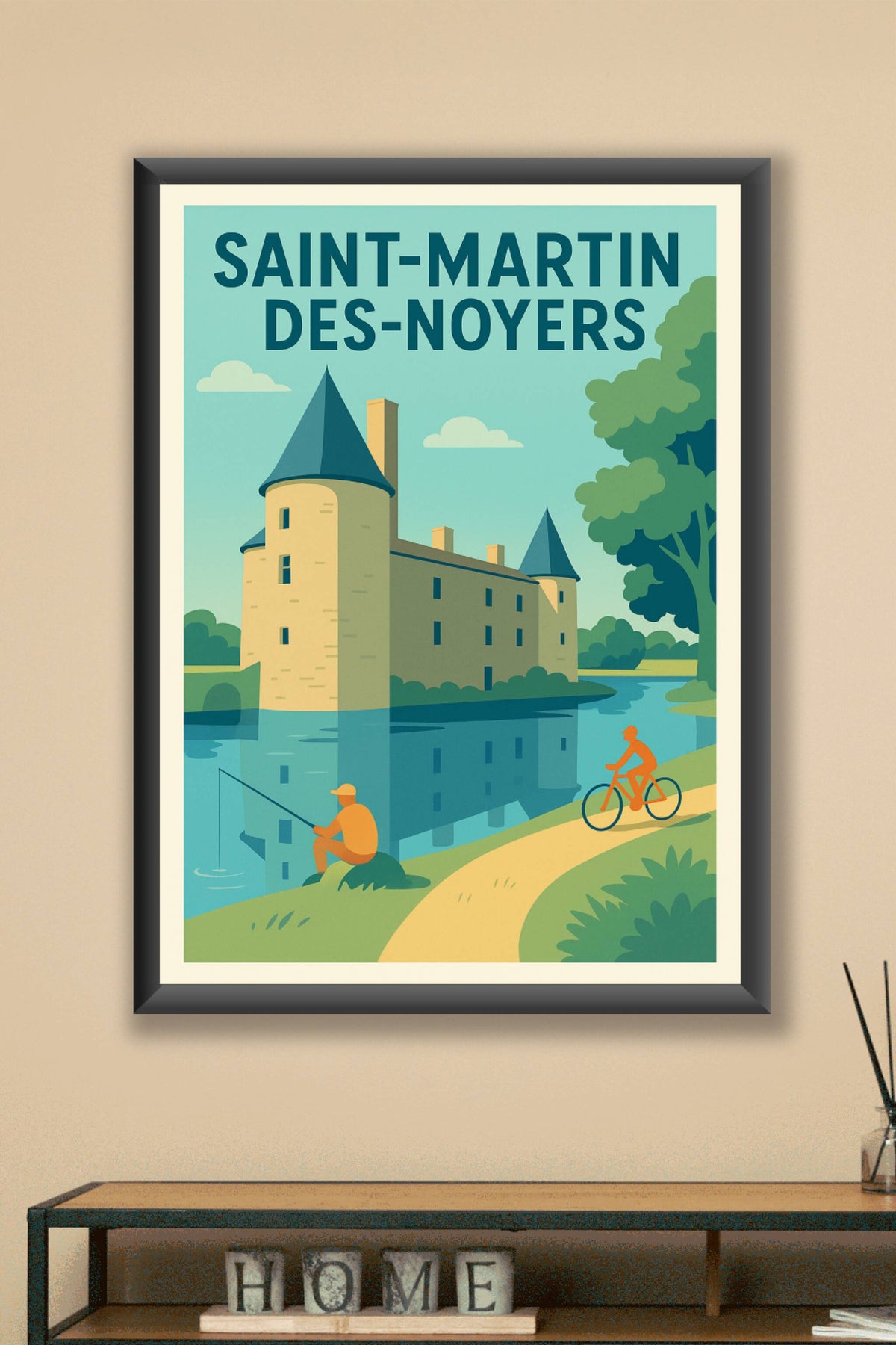 Affiche de Saint-Martin-des-Noyers - Charme et nature au fil de l'eau