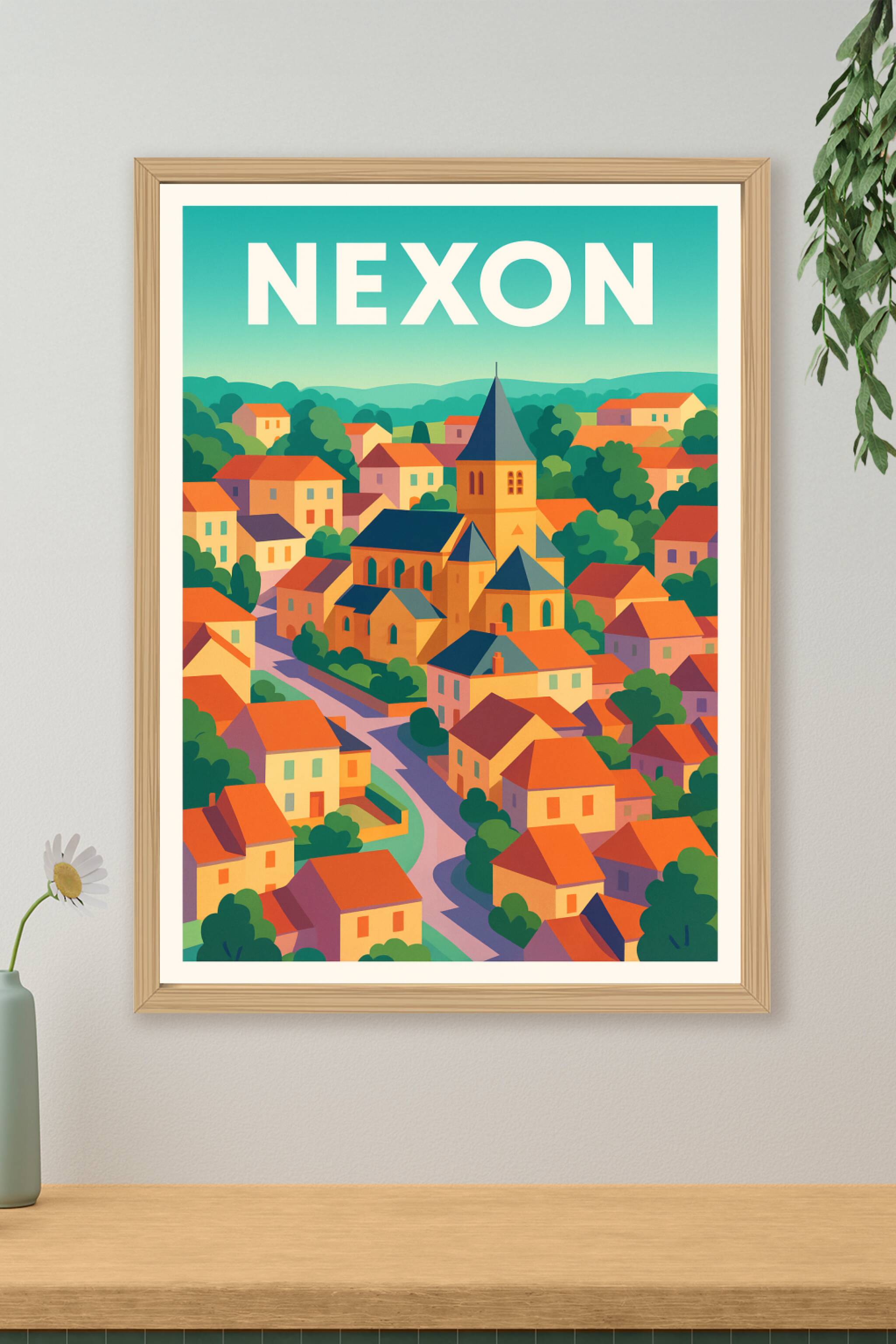 Affiche de Nexon - Charme et couleurs d'un village authentique