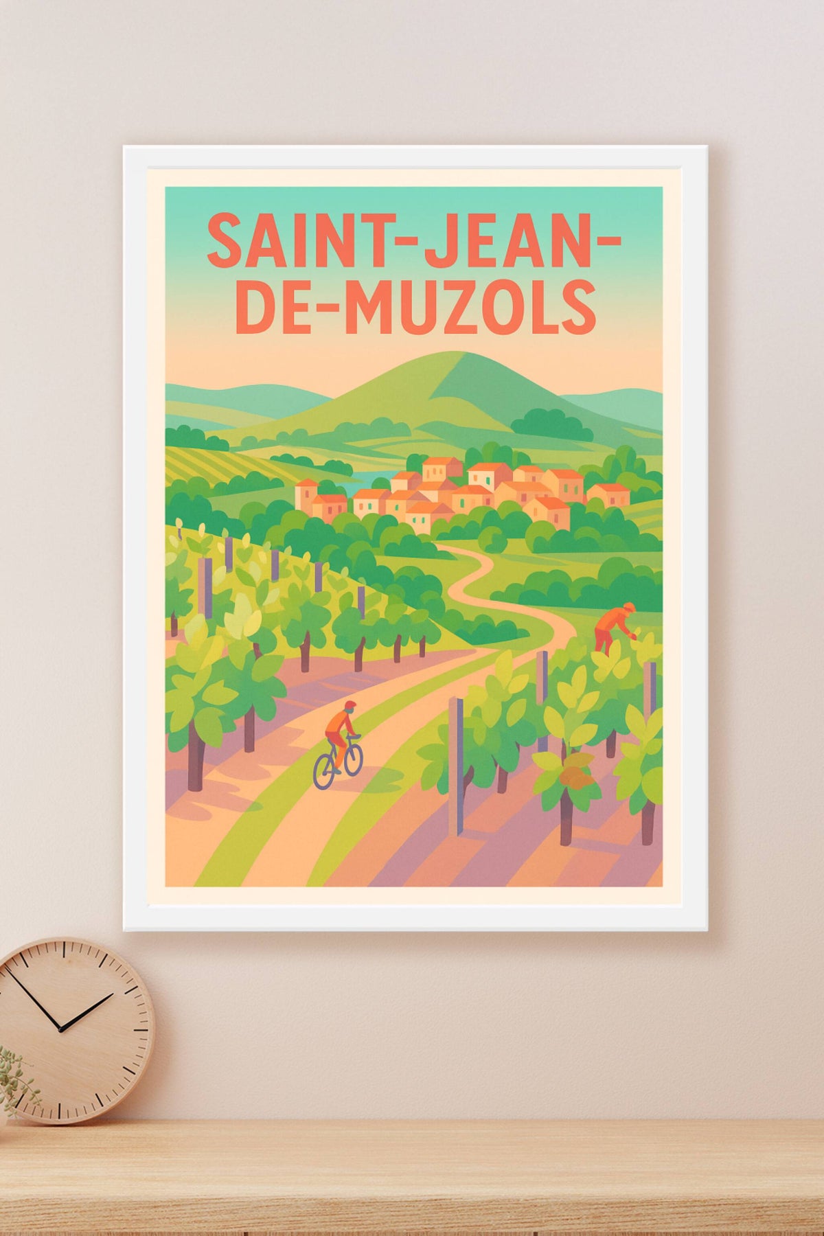 Affiche de Saint-Jean-de-Muzols - Échappée verte au cœur des vignobles
