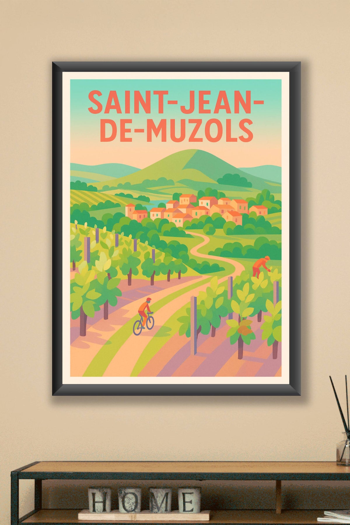 Affiche de Saint-Jean-de-Muzols - Échappée verte au cœur des vignobles