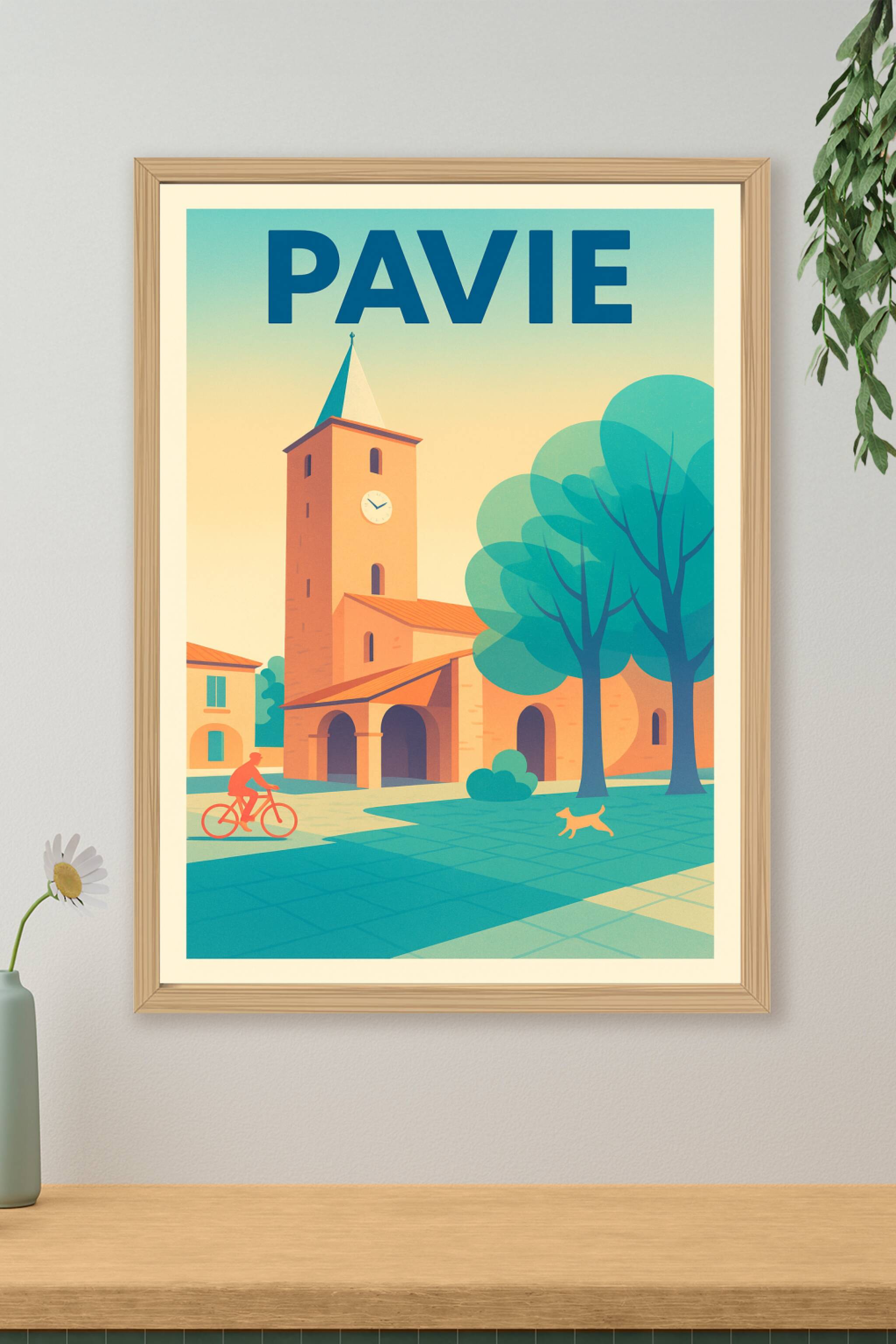 Affiche de Pavie - L'élégance paisible au cœur de la ville