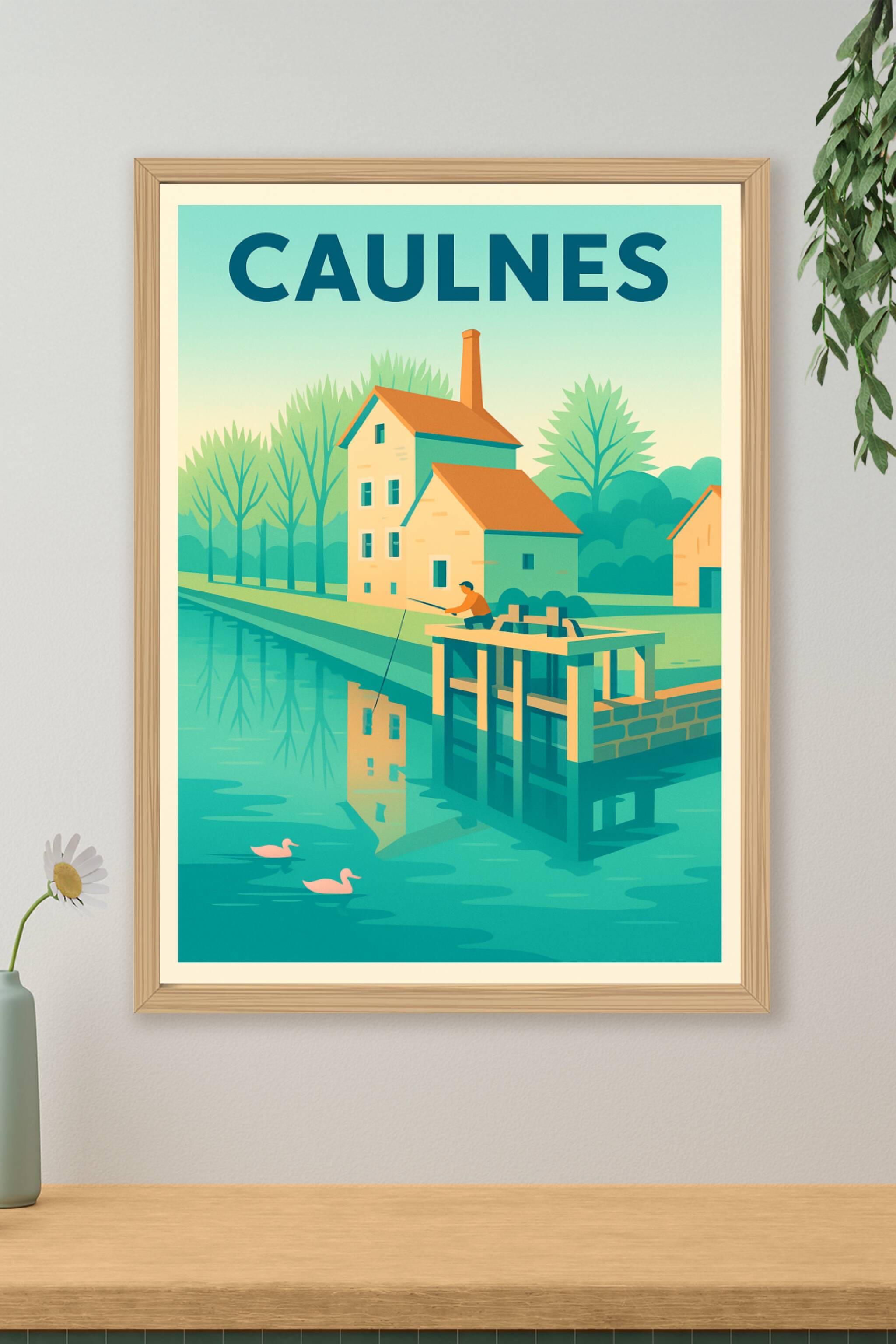 Affiche de Caulnes - Sérenité au bord de l'eau