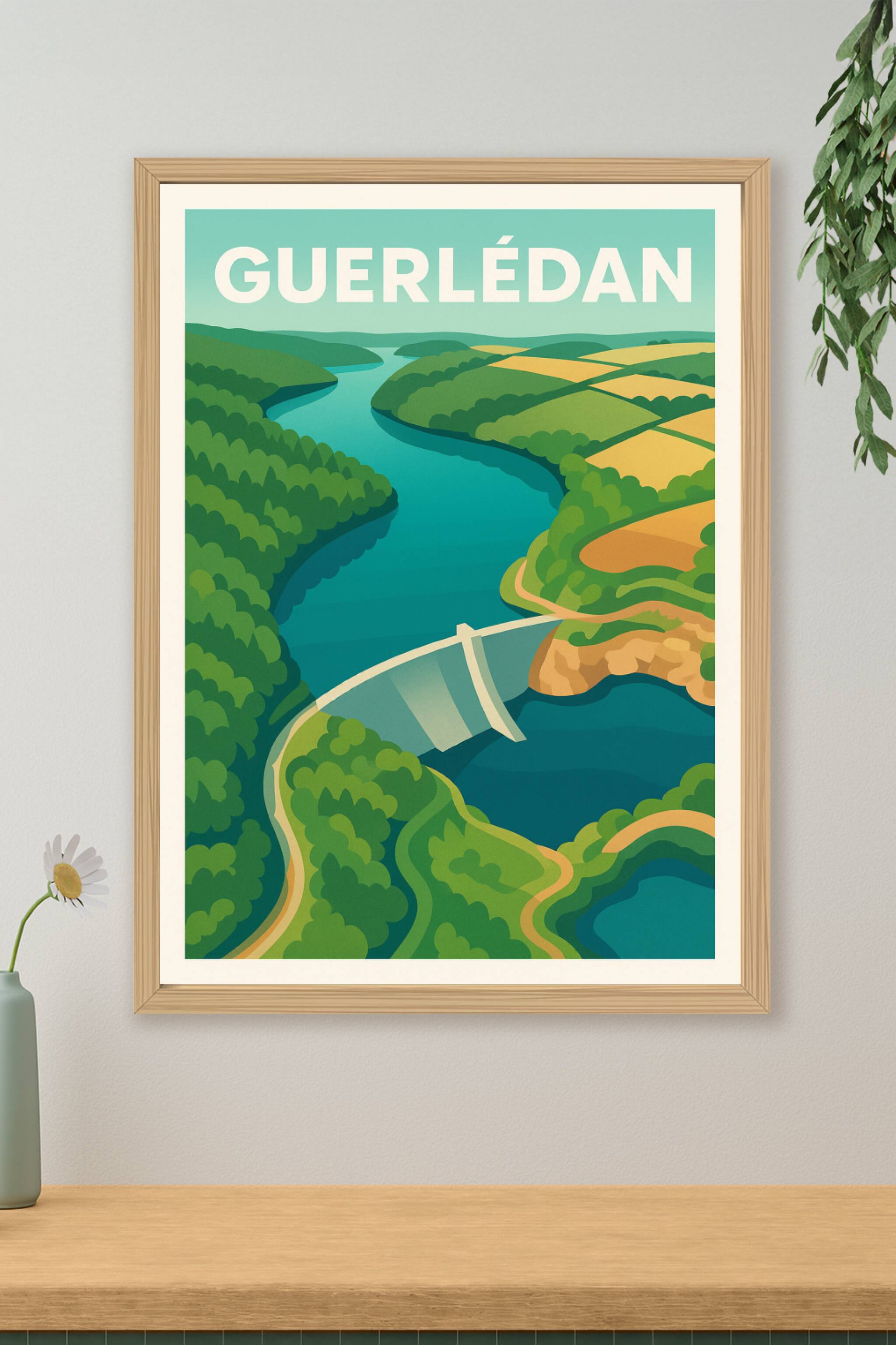 Affiche de Guerlédan - Harmonie naturelle au fil de l'eau