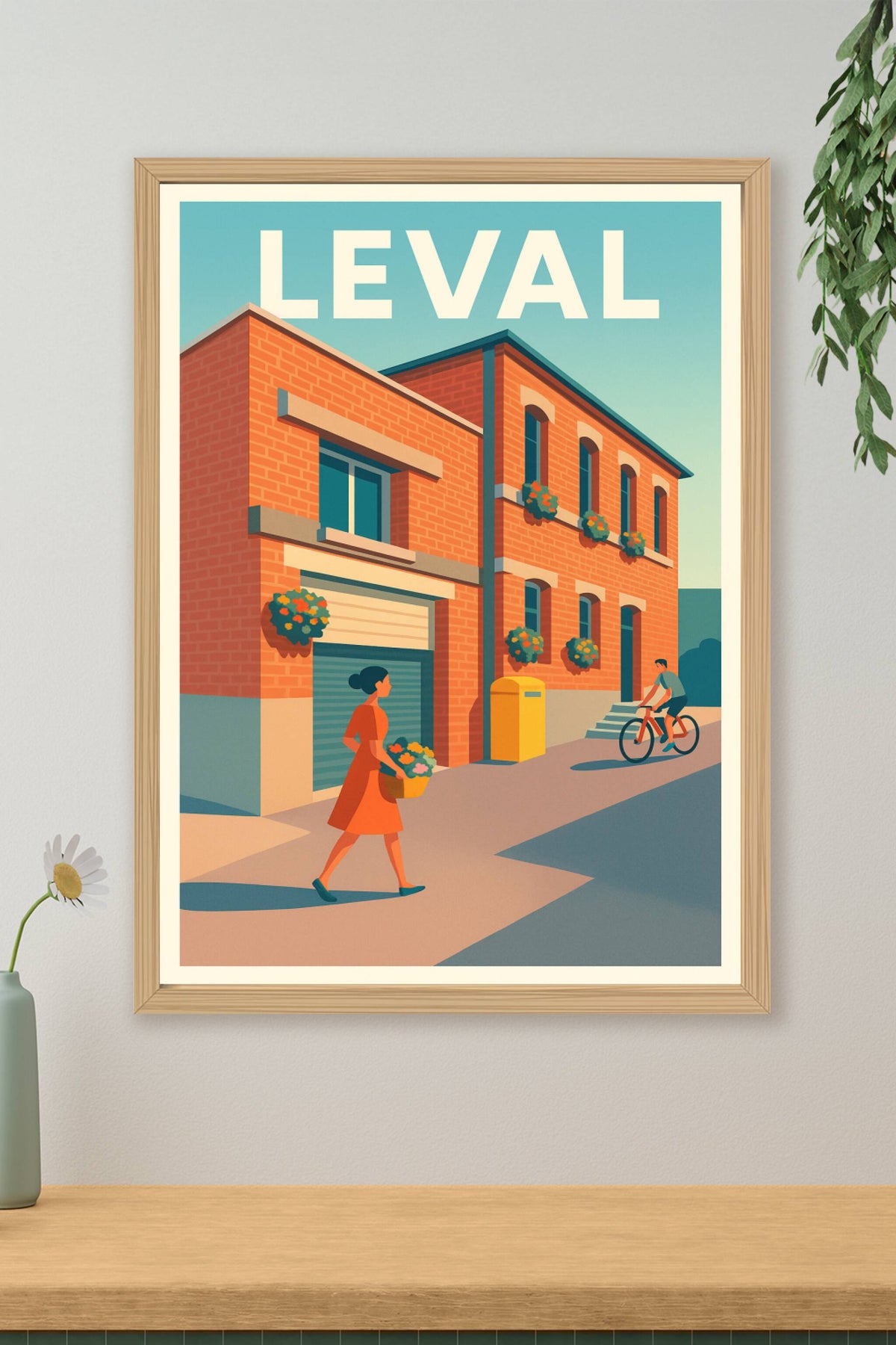 Affiche de Leval - Charme et sérénité d'une rue paisible