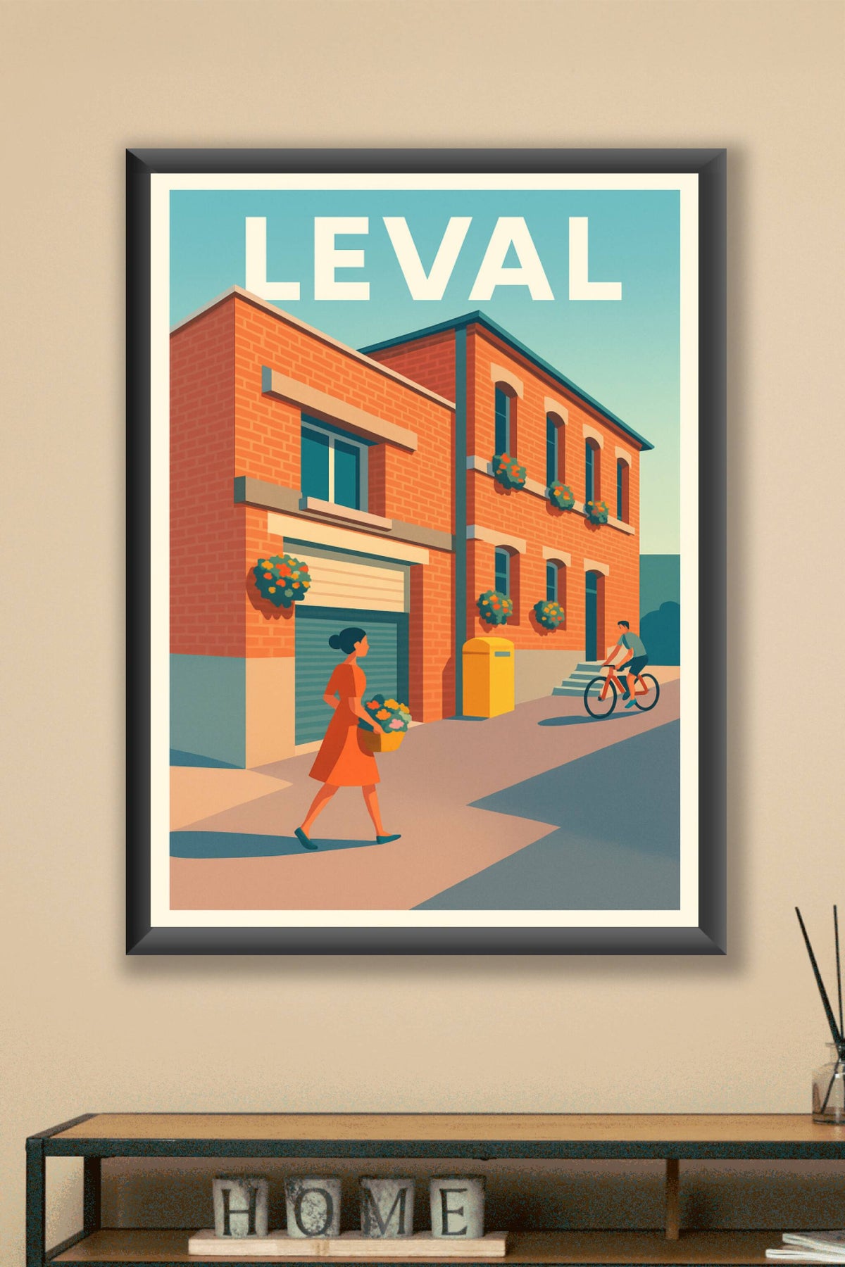 Affiche de Leval - Charme et sérénité d'une rue paisible