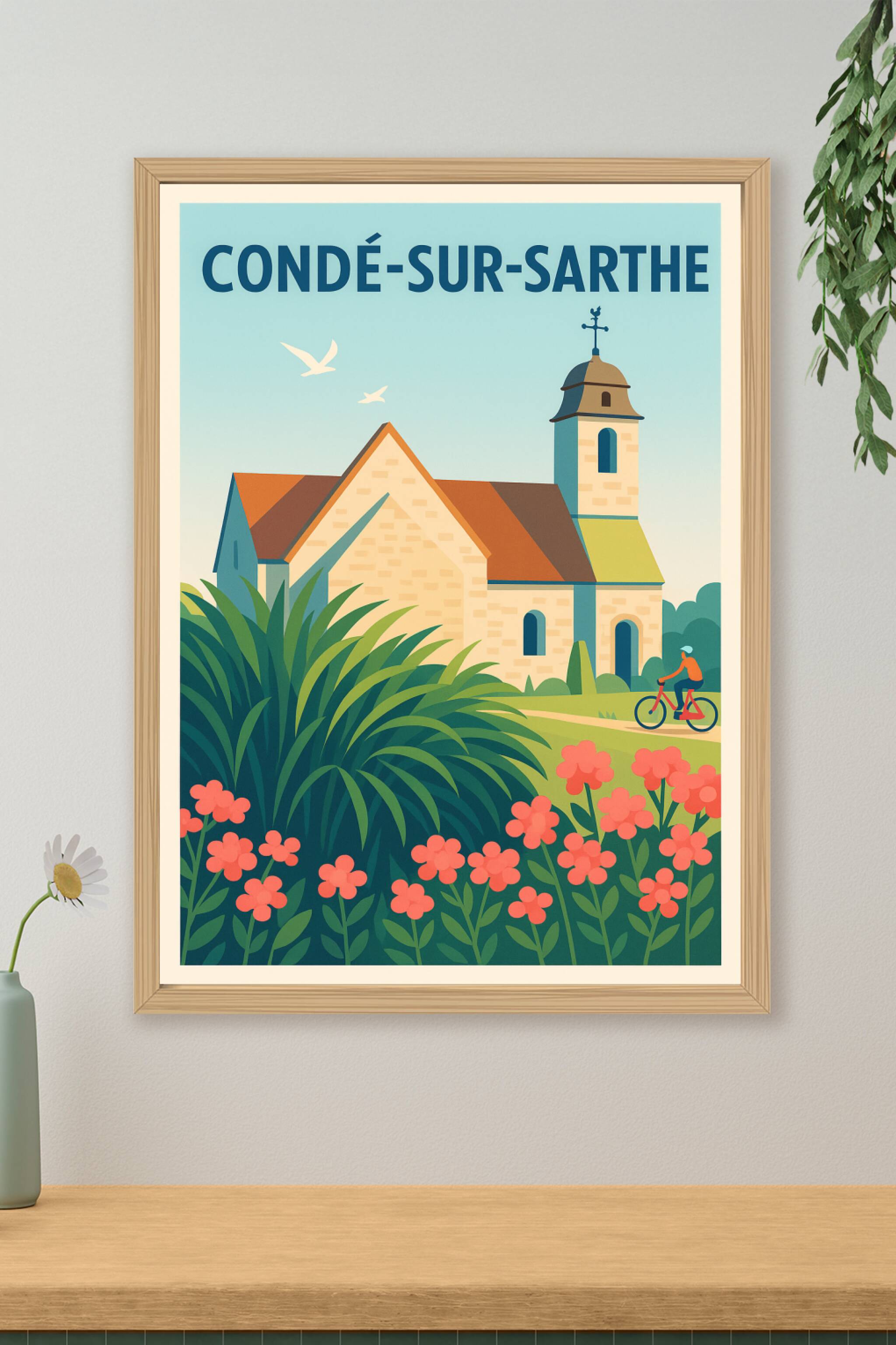 Affiche de Condé-sur-Sarthe - Charme bucolique et sérénité normande