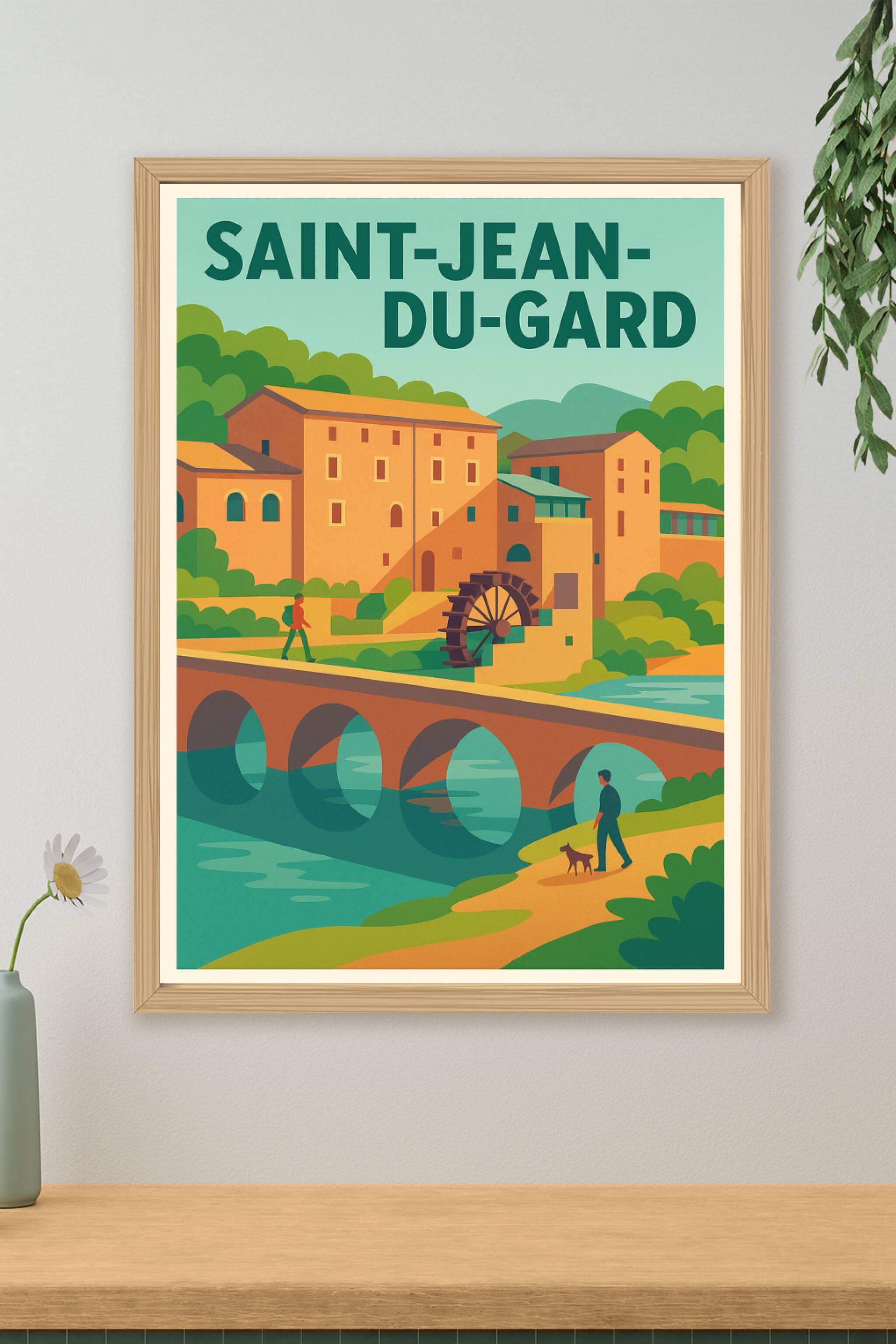 Affiche de Saint-Jean-du-Gard - Harmonie entre nature et patrimoine