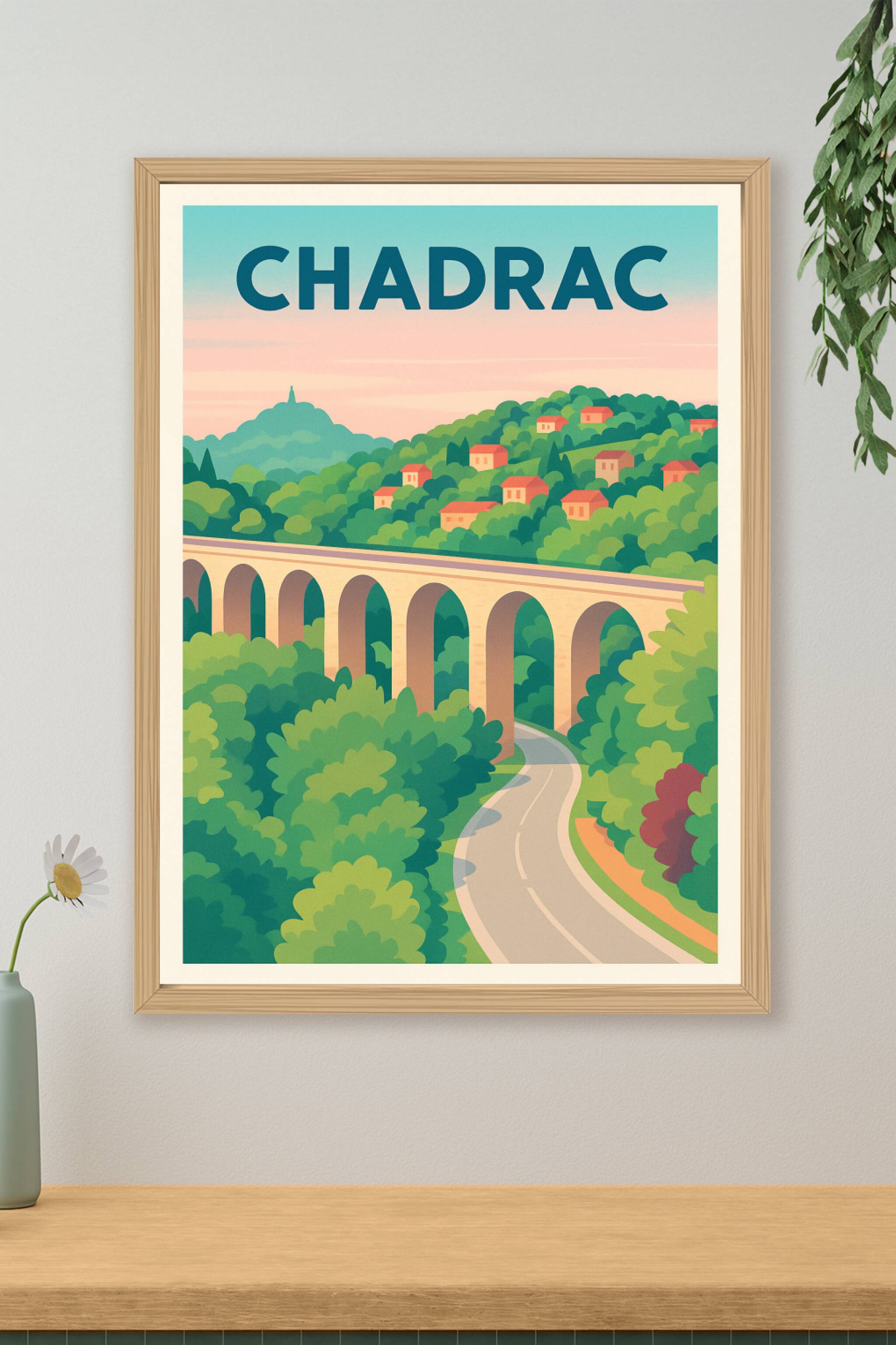 Affiche de Chadrac - Ponts et paysages verdoyants