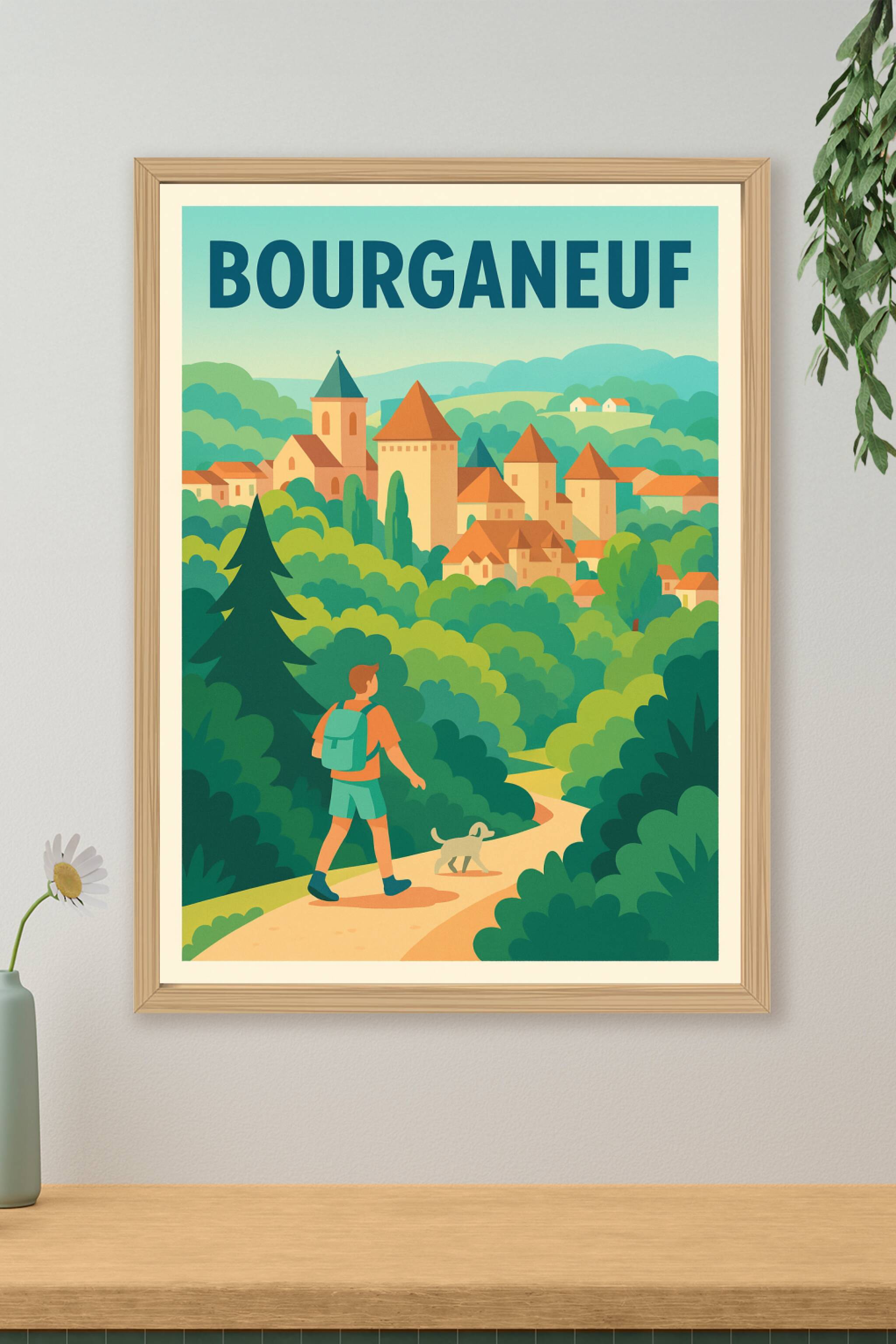 Affiche de Bourganeuf - Invitation à la découverte nature et patrimoine