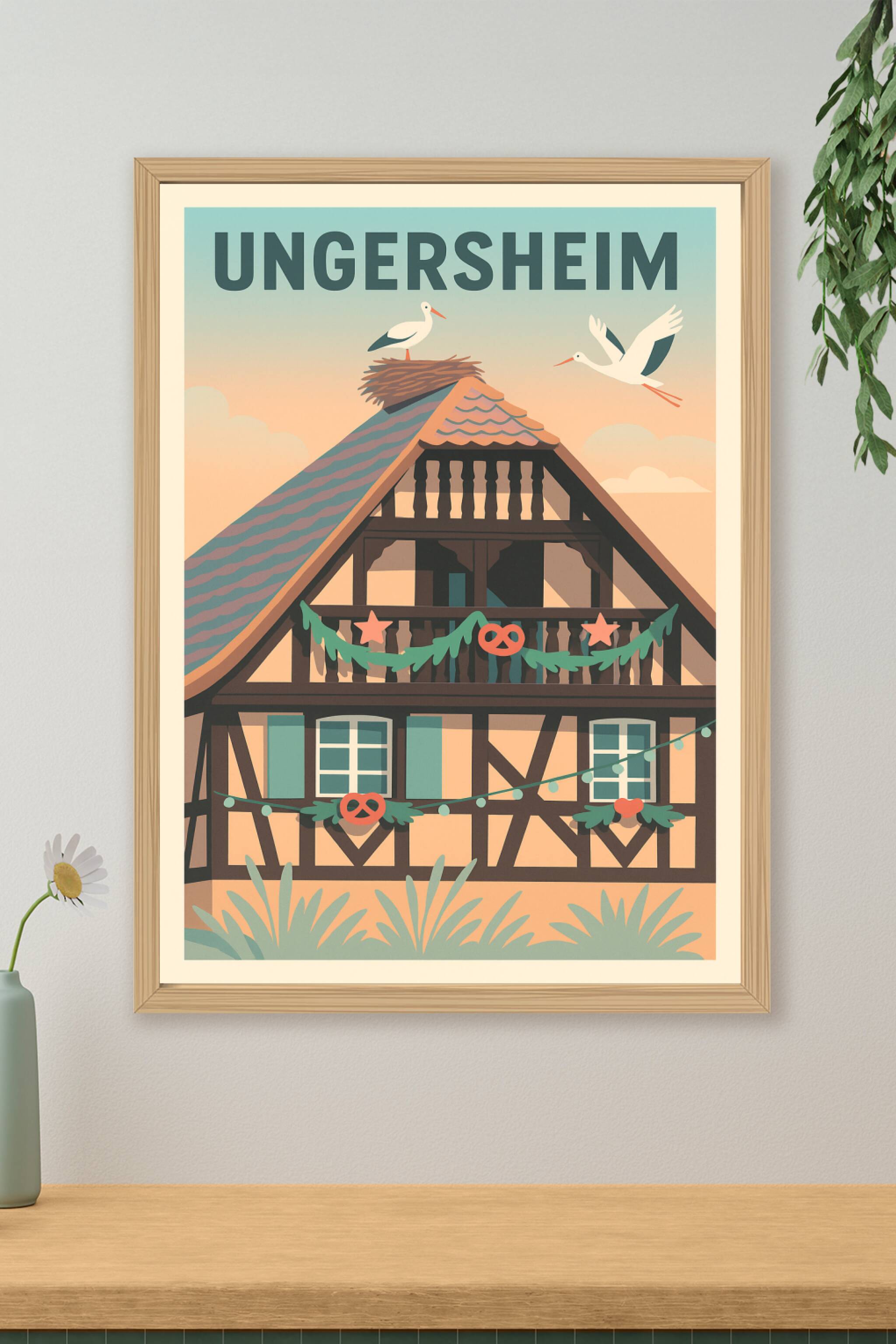 Affiche de Ungersheim - Charme authentique en Alsace