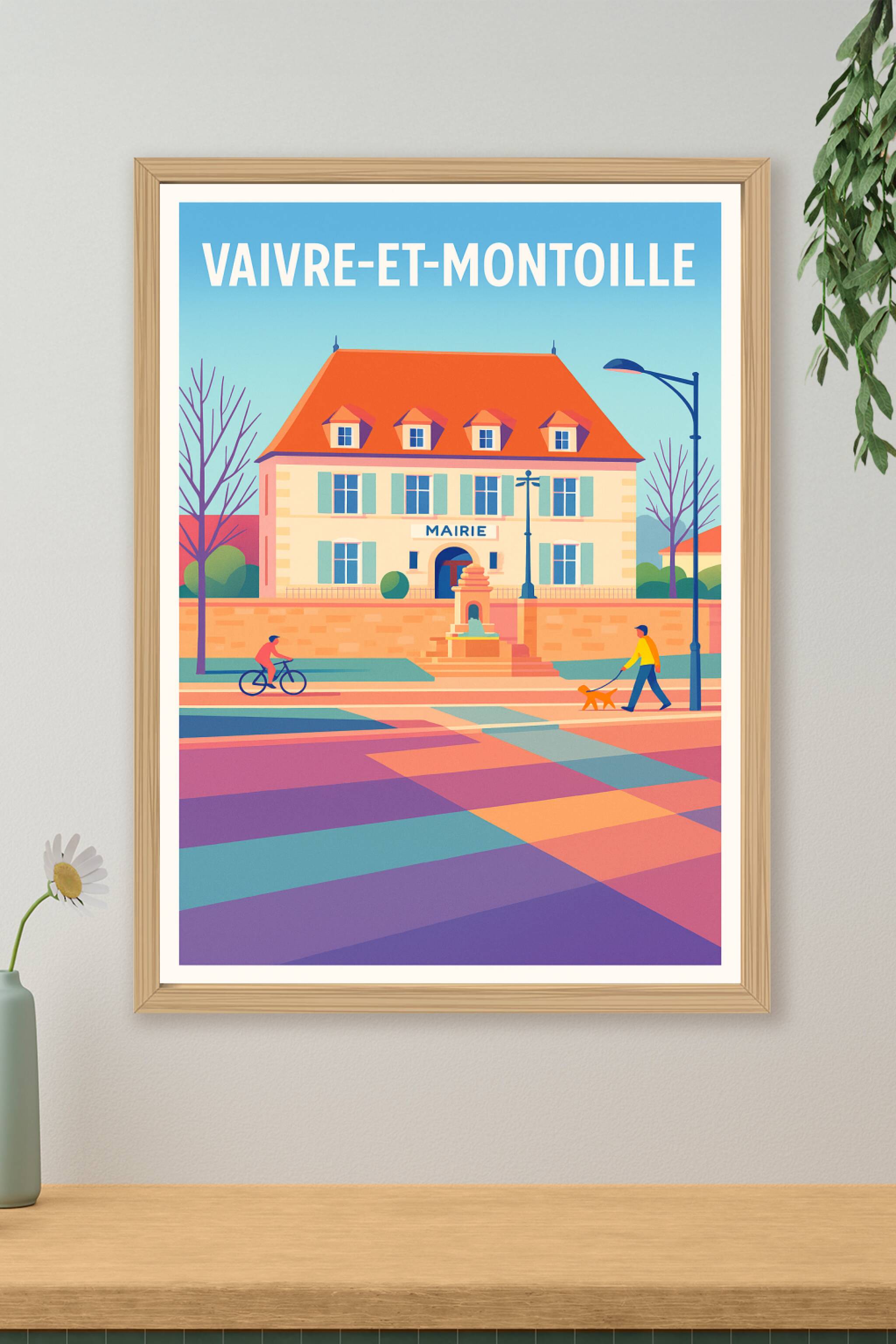 Affiche de Vaivre-et-Montoille - L'élégance paisible de la mairie