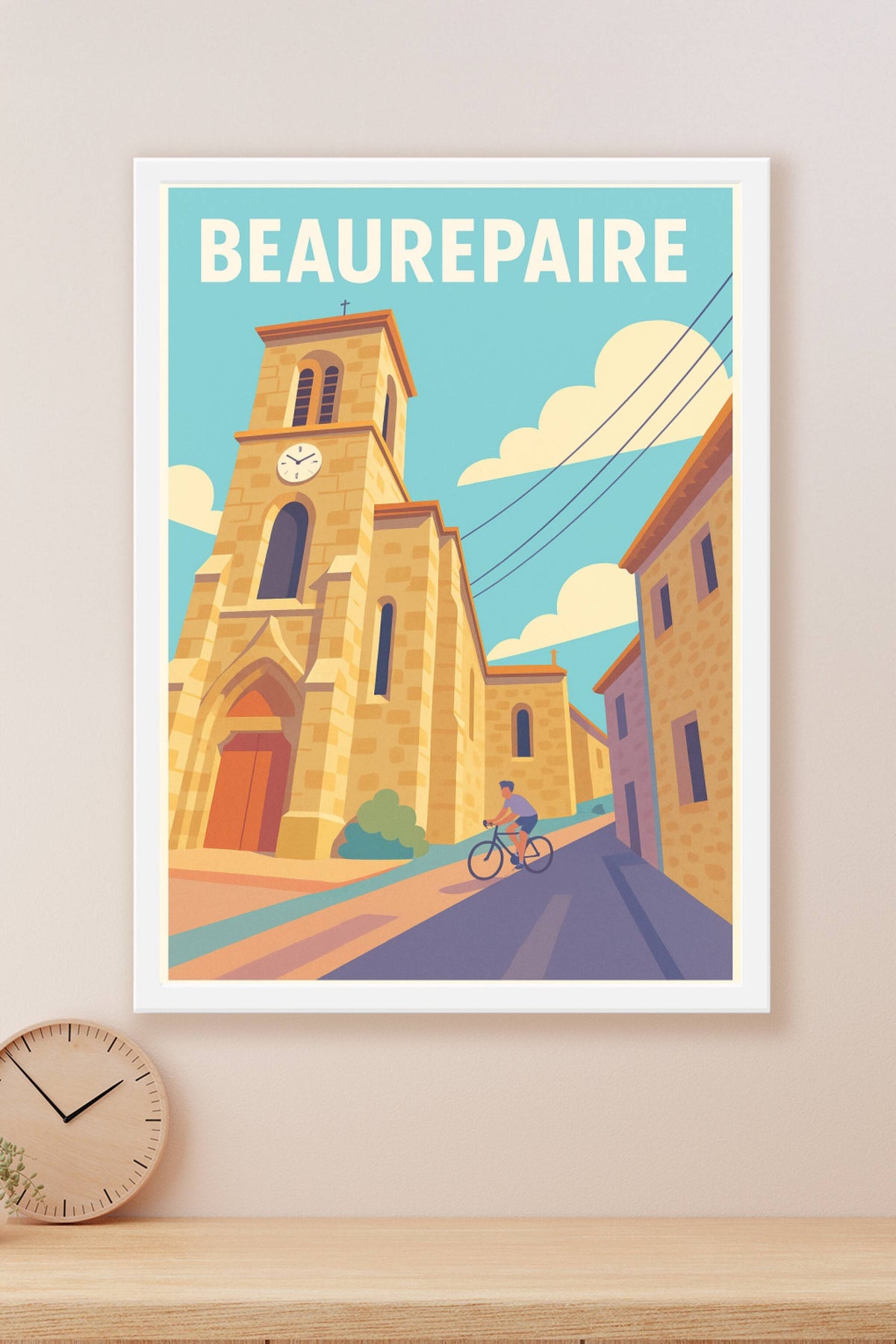 Affiche de Beaurepaire - Charme et sérénité à vélo