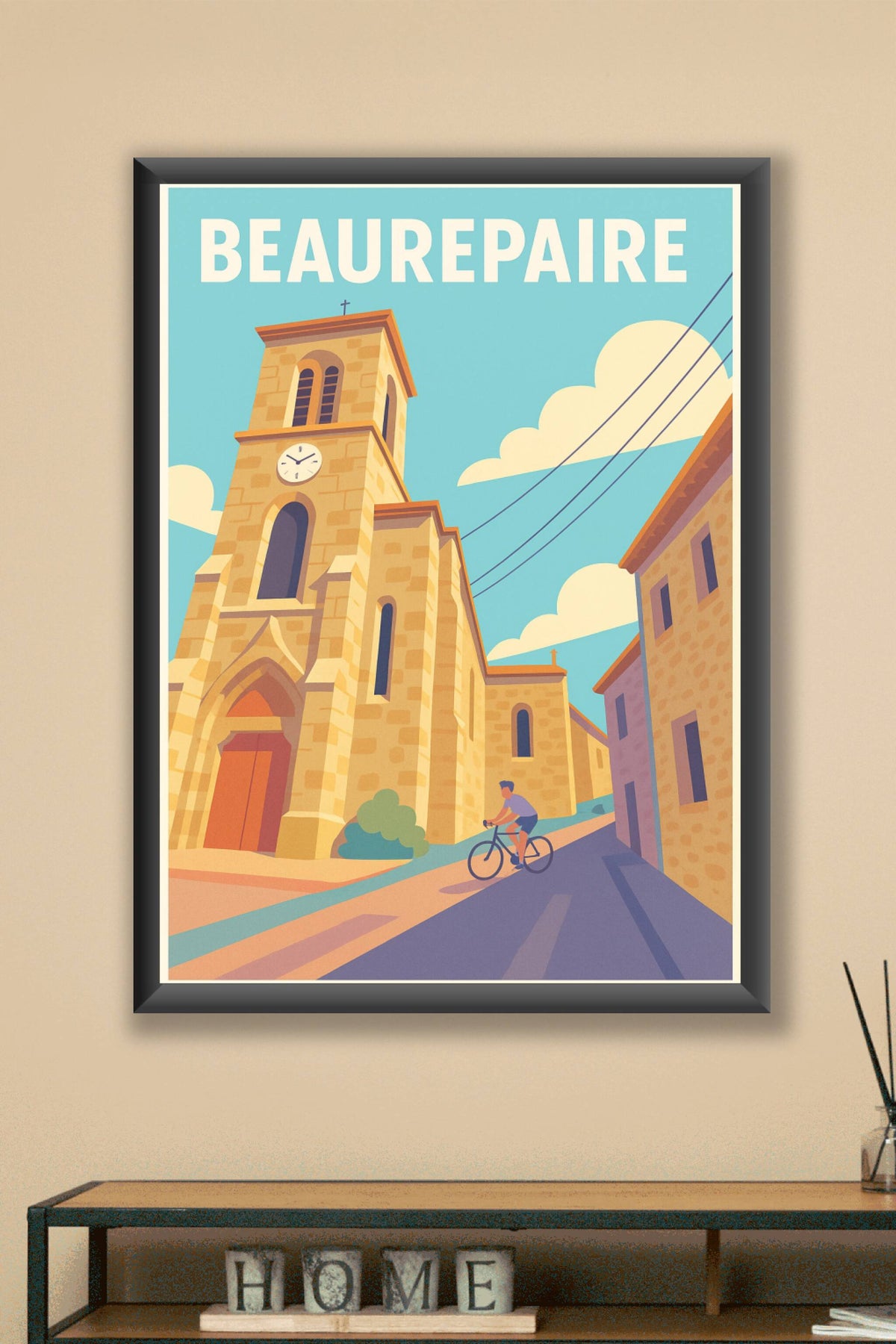 Affiche de Beaurepaire - Charme et sérénité à vélo