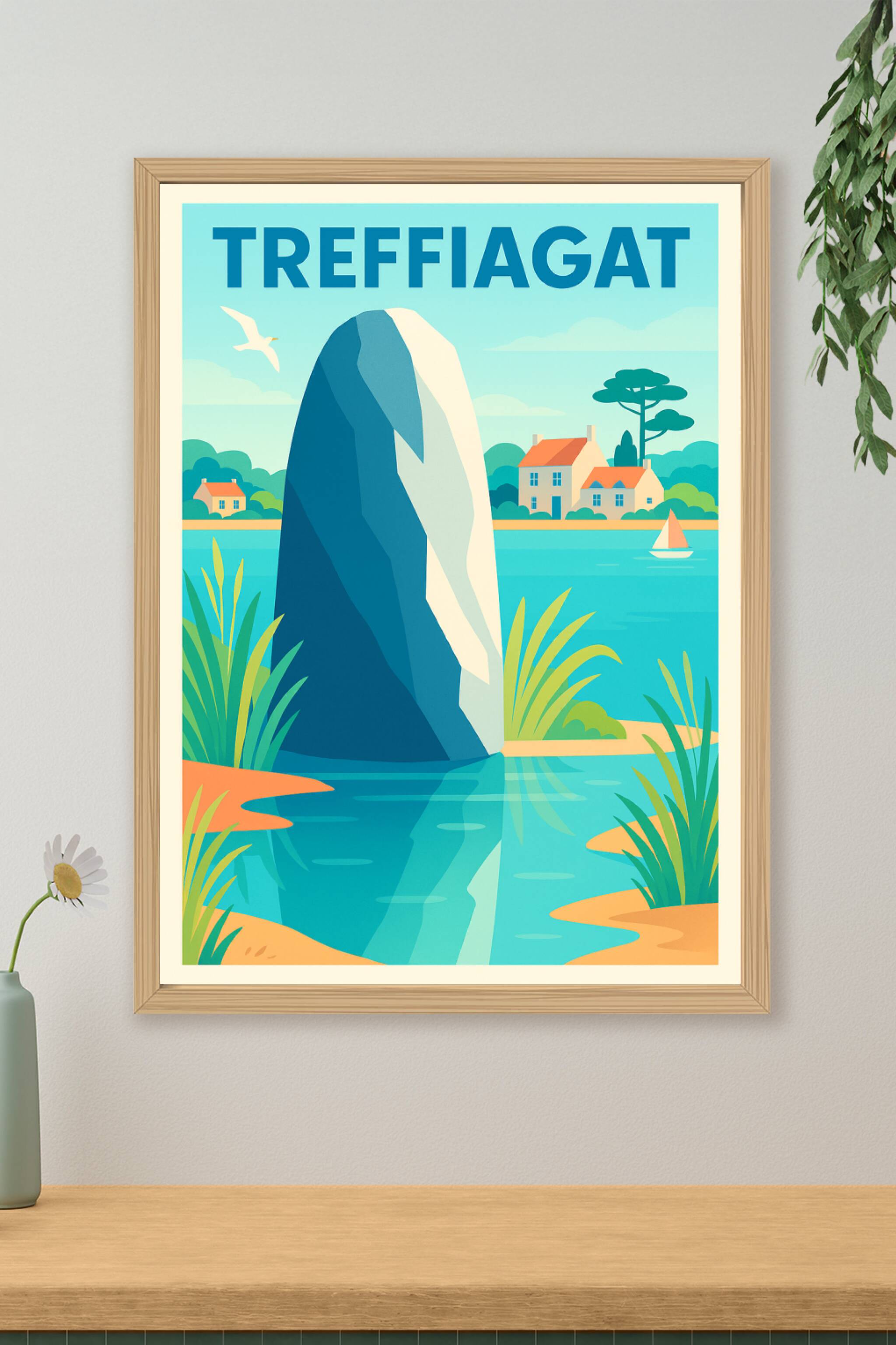Affiche de Treffiagat - Tranquillité et nature en bord de mer