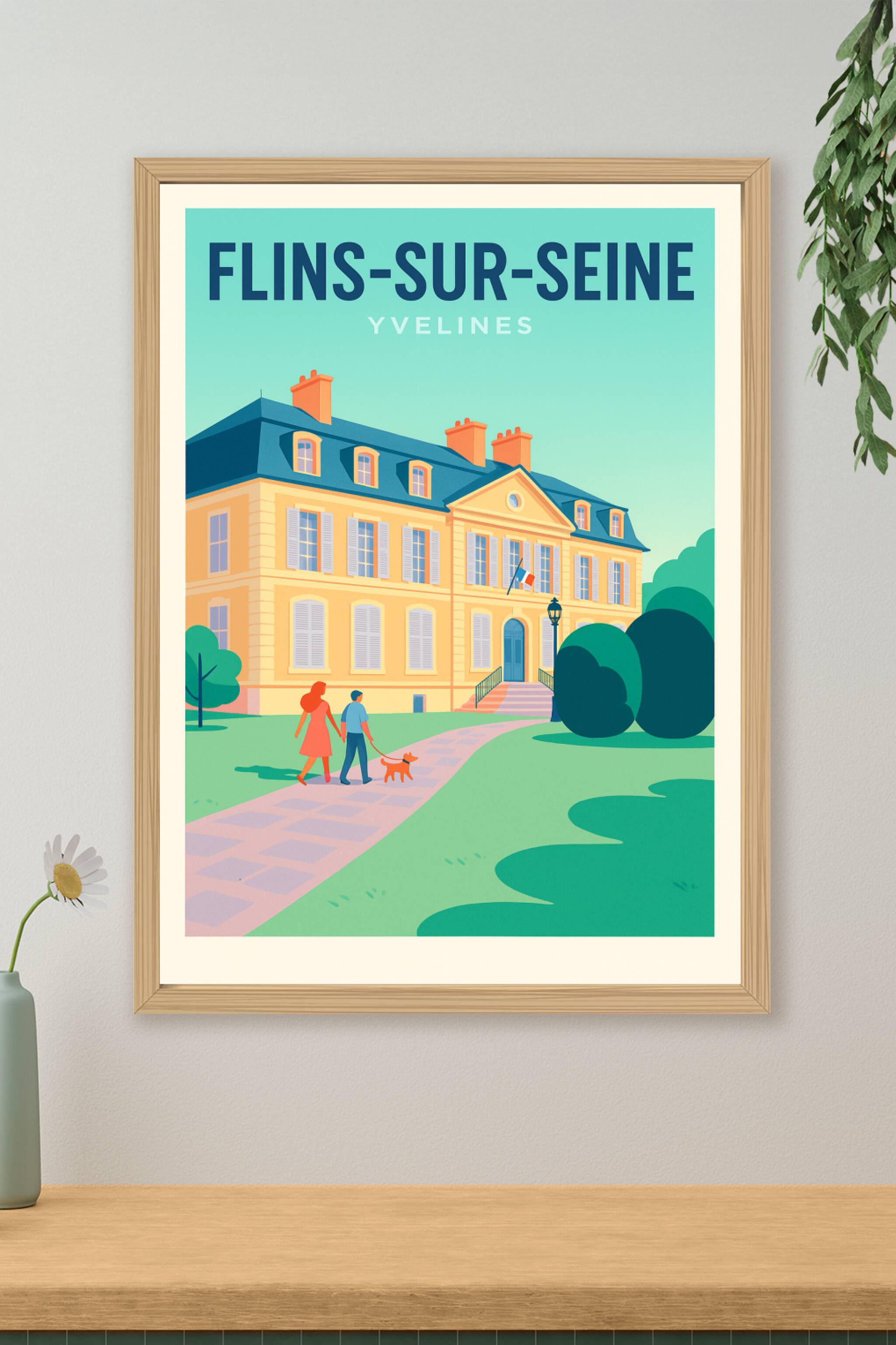 Affiche de Flins-sur-Seine - Charme et élégance en Yvelines