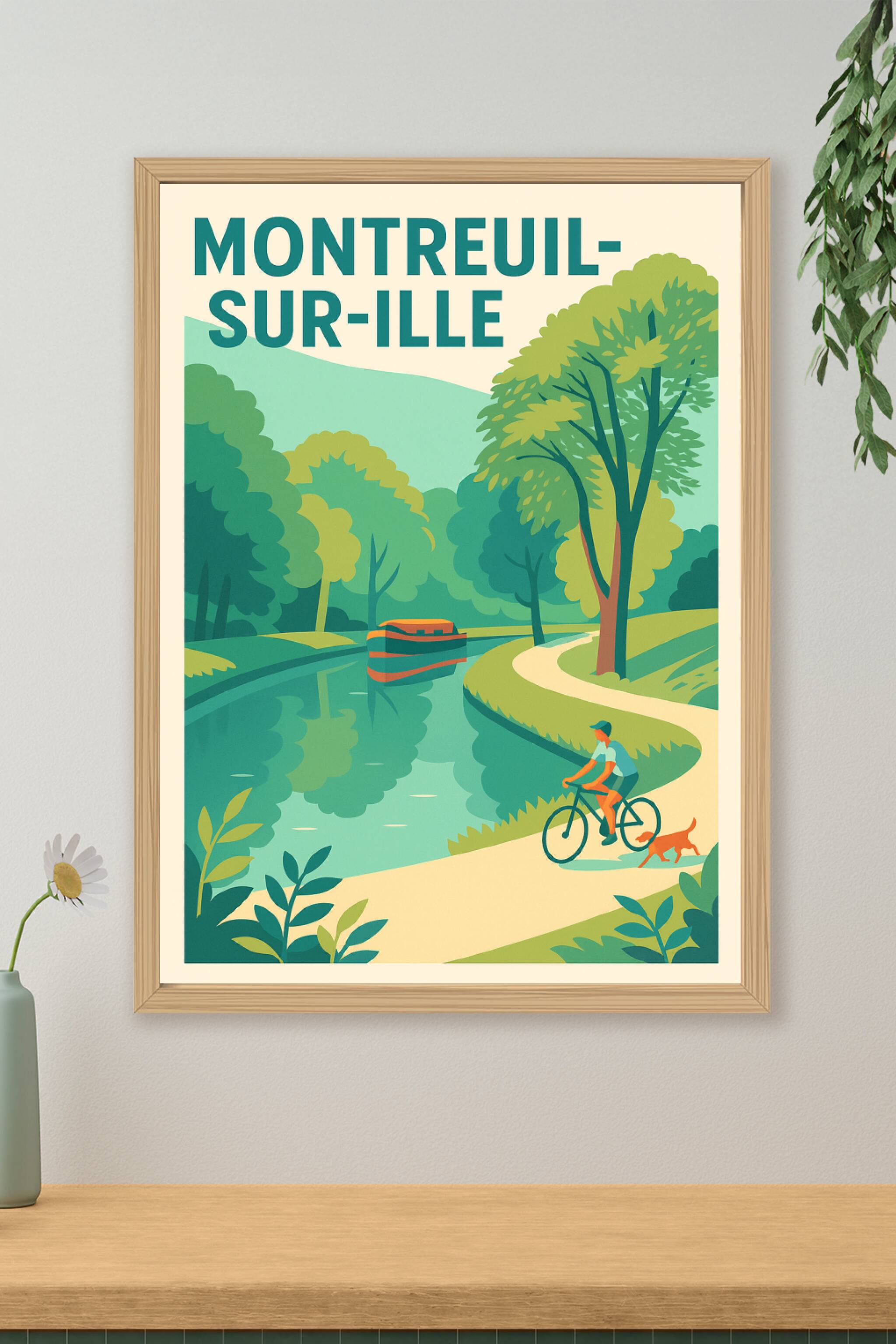 Affiche de Montreuil-sur-Ille - Balade bucolique au fil de l'eau