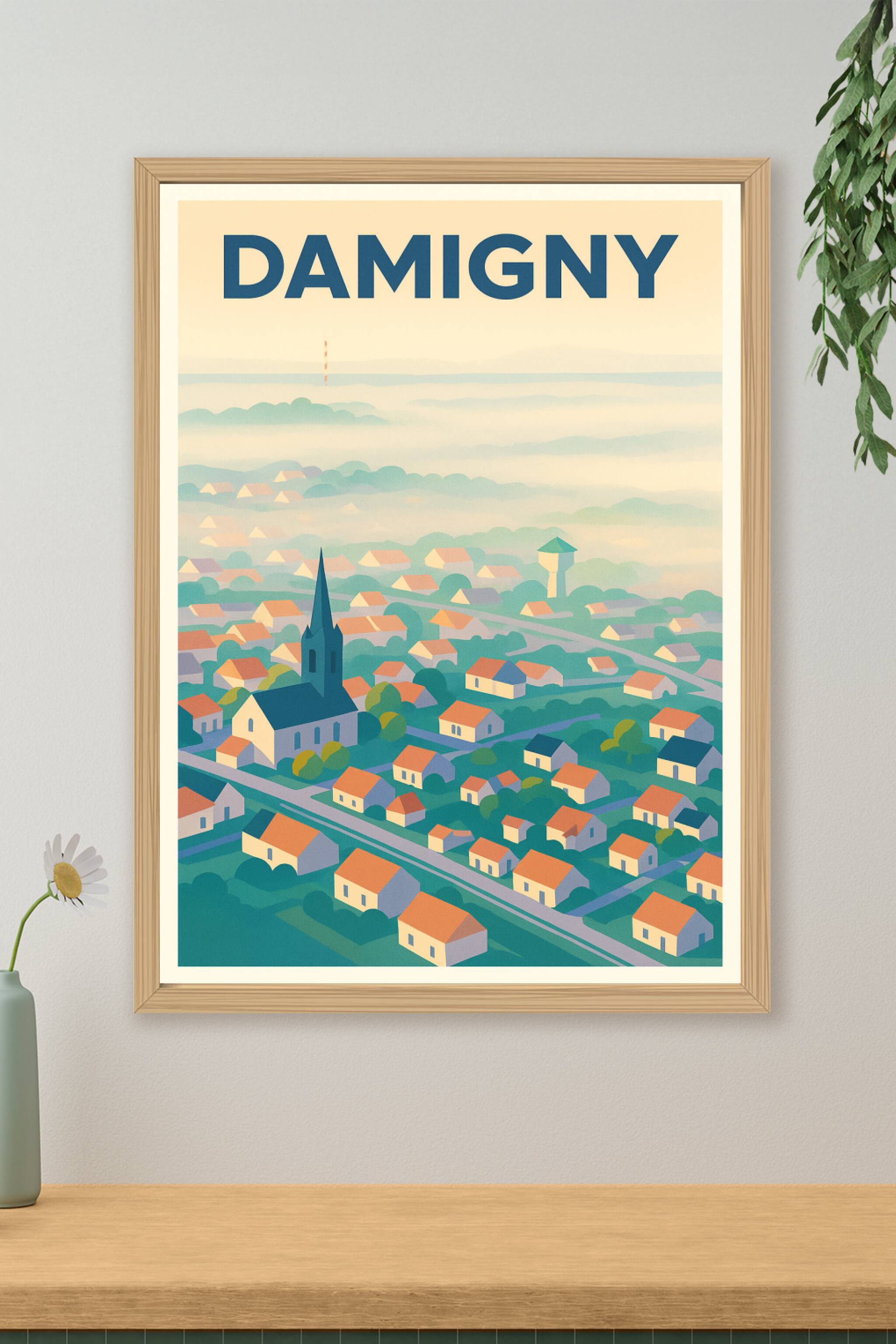 Affiche de Damigny - Le charme paisible d'une ville en douceur