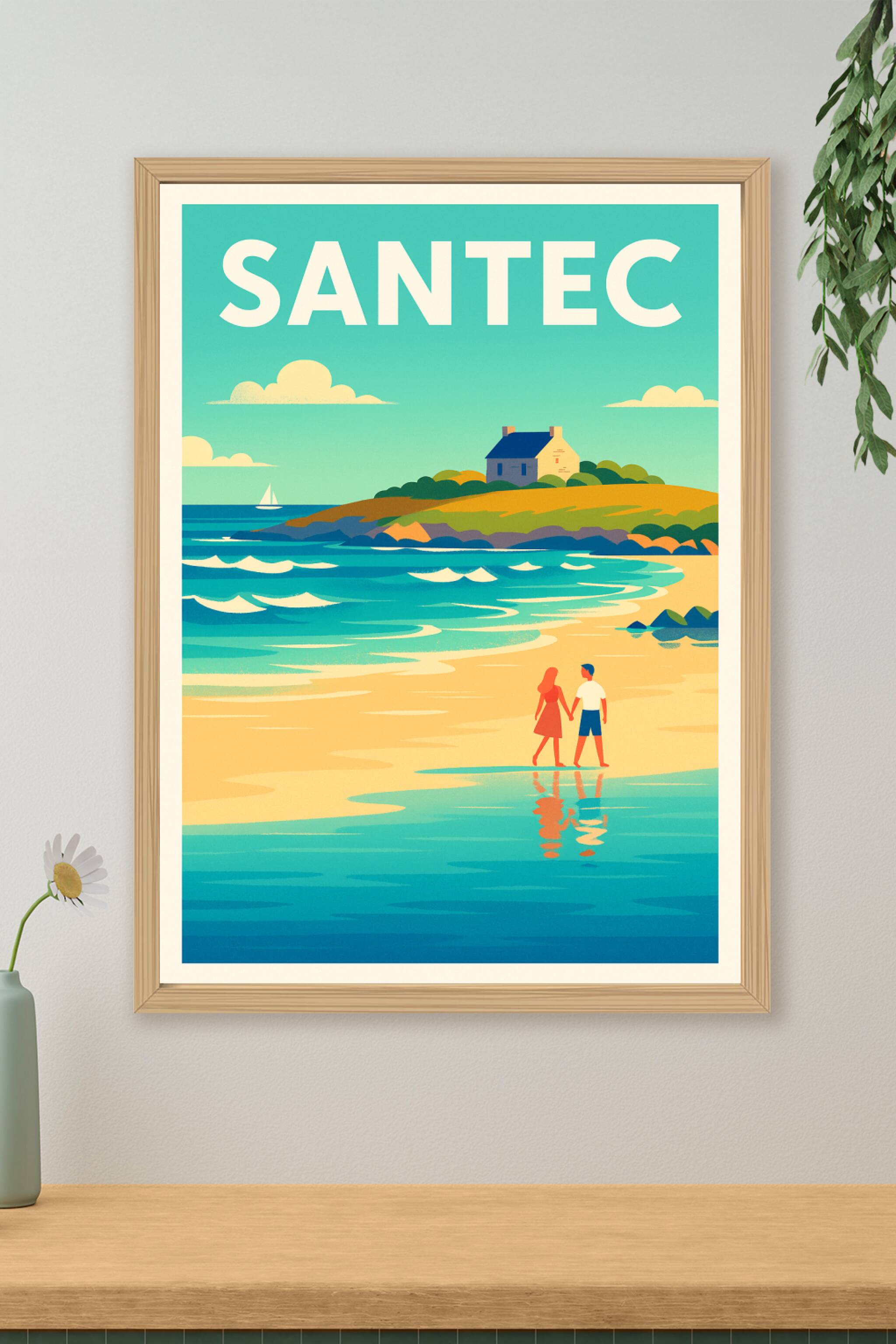 Affiche de Santec - Évasion romantique au bord de la mer