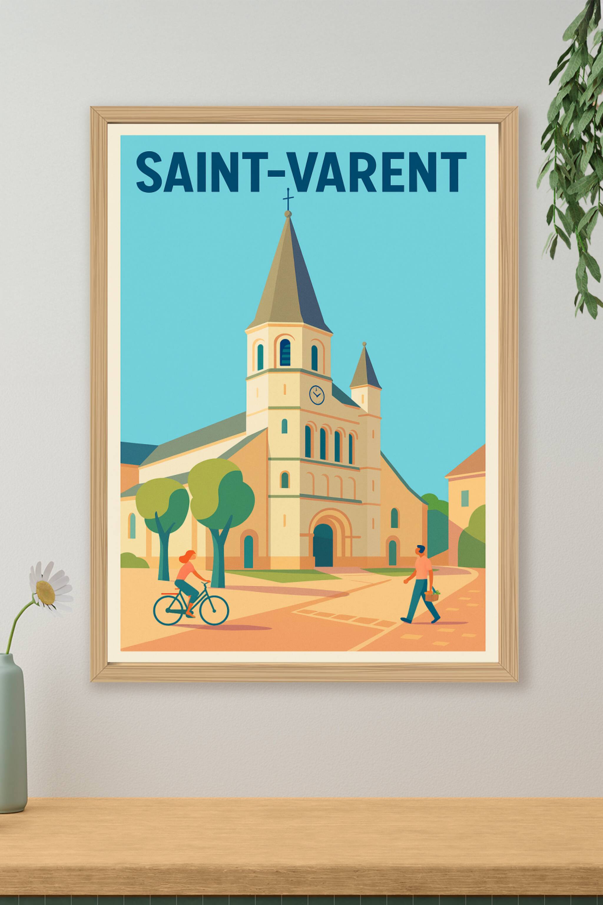 Affiche de Saint-Varent - L'élégance d'un village paisible