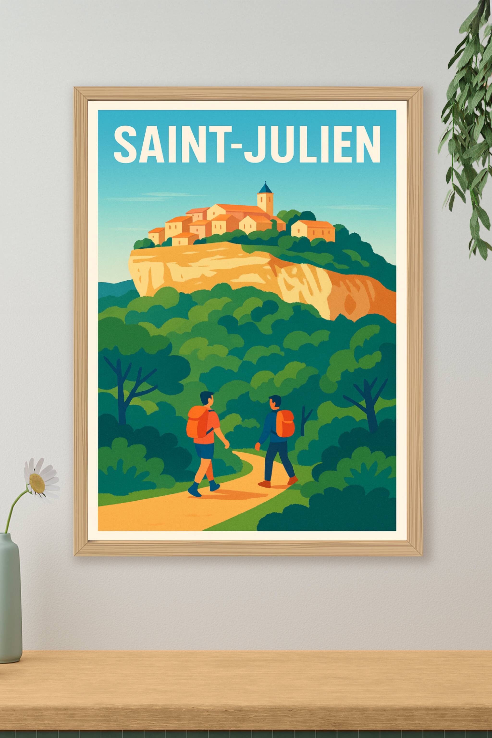 Affiche de Saint-Julien - L'évasion entre nature et village perché