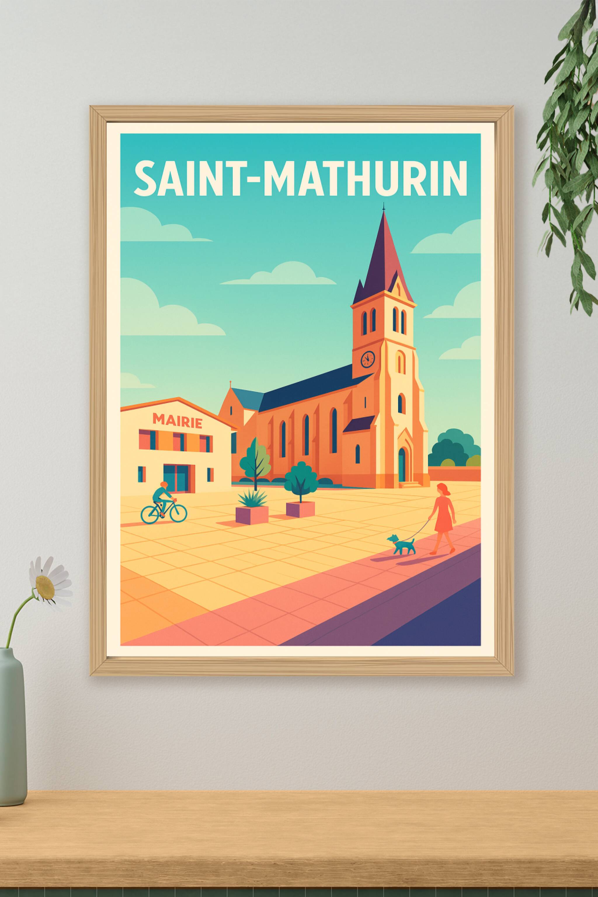 Affiche de Saint-Mathurin - L'élégance paisible au cœur du village
