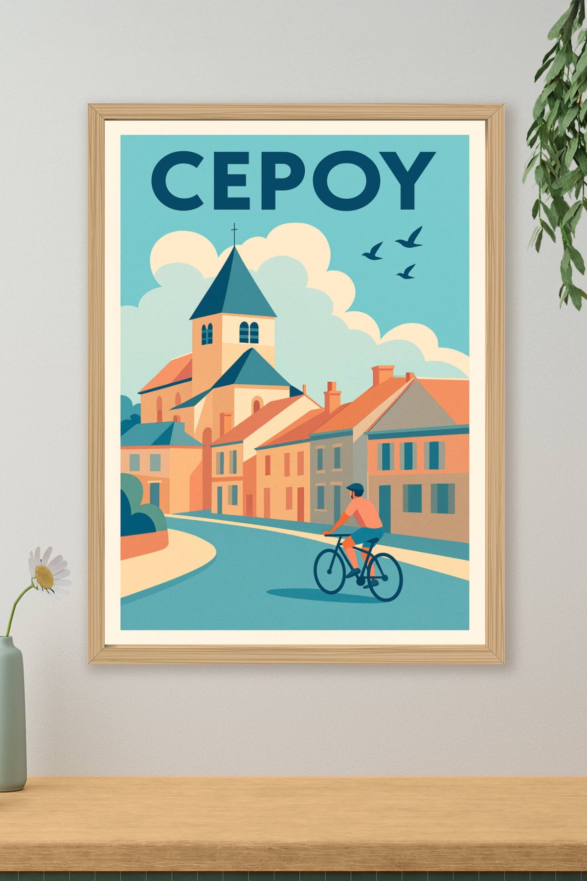 Affiche de Cepoy - L'élégance paisible d'un village à vélo